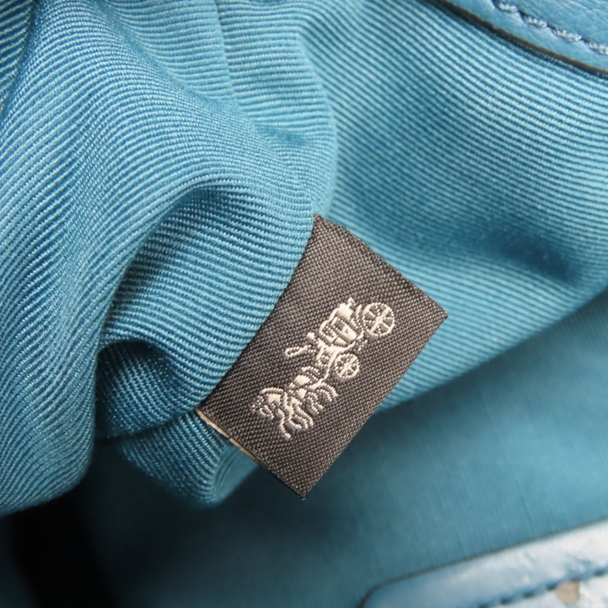 Coach Coach Shoulder Bag F11829 Leather Suede Turquoise Blue Drawstring Mini for Women COACH Size ONE SIZE - 19 Thumbnail
