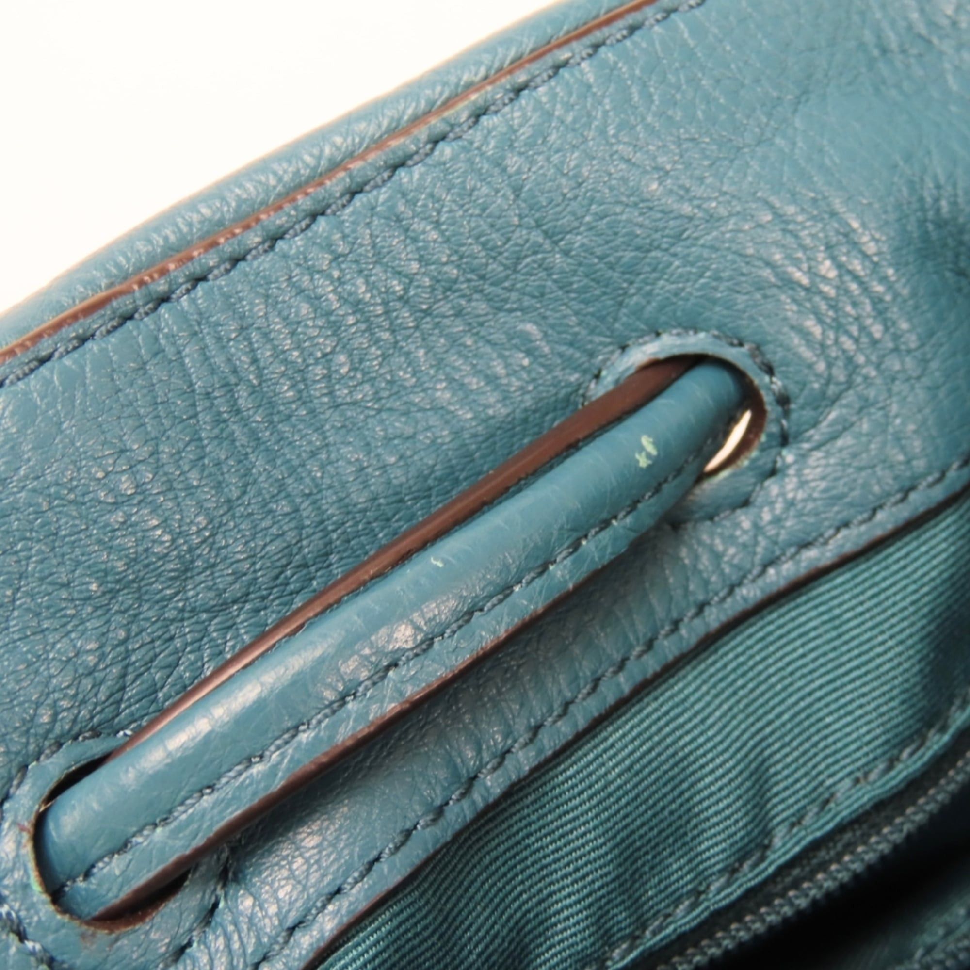 Coach Coach Shoulder Bag F11829 Leather Suede Turquoise Blue Drawstring Mini for Women COACH Size ONE SIZE - 20 Thumbnail