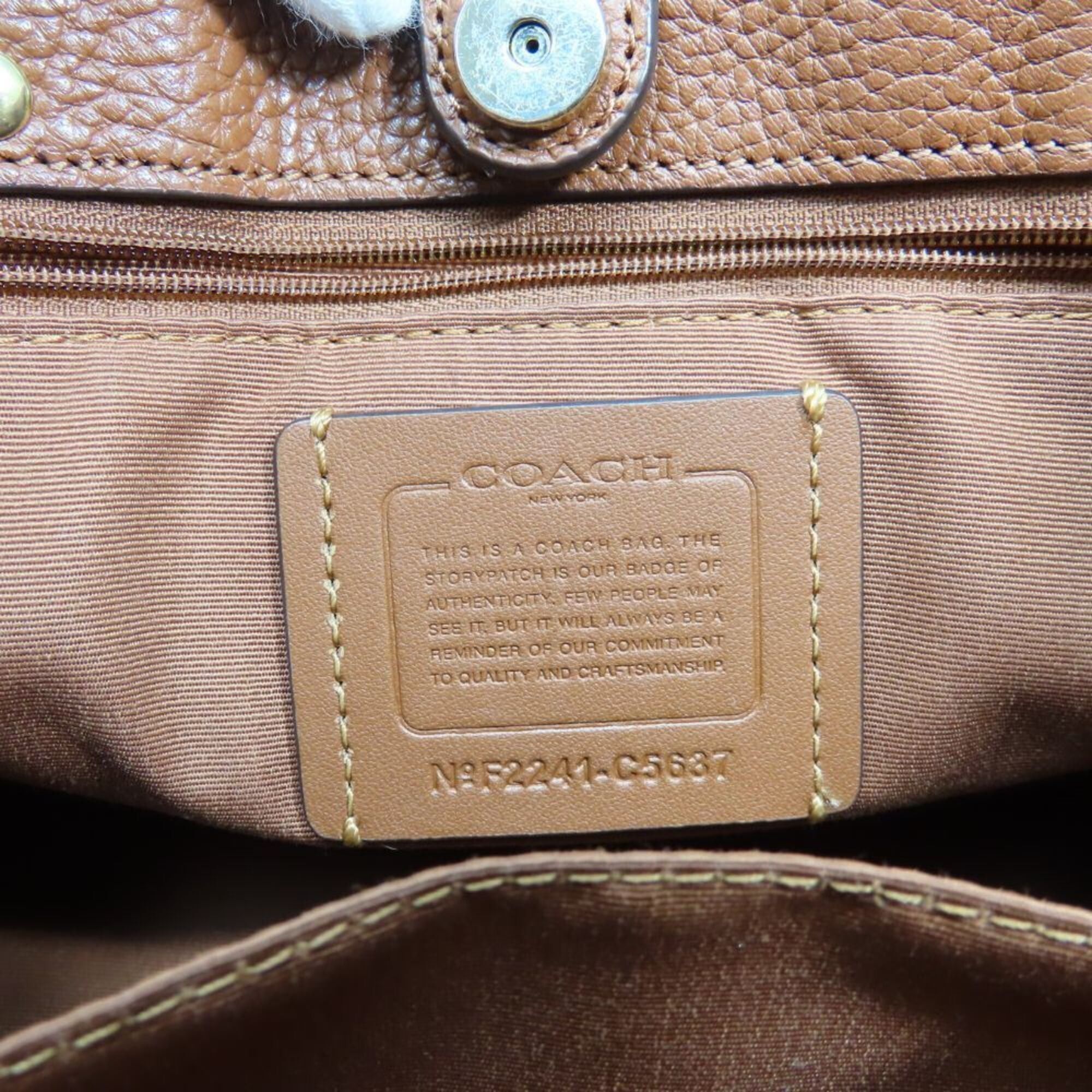 Coach Coach Dempsey Tote Handbag C5637 Signature Canvas Leather Brown Shoulder Bag for Women COACH Size ONE SIZE - 18 Thumbnail