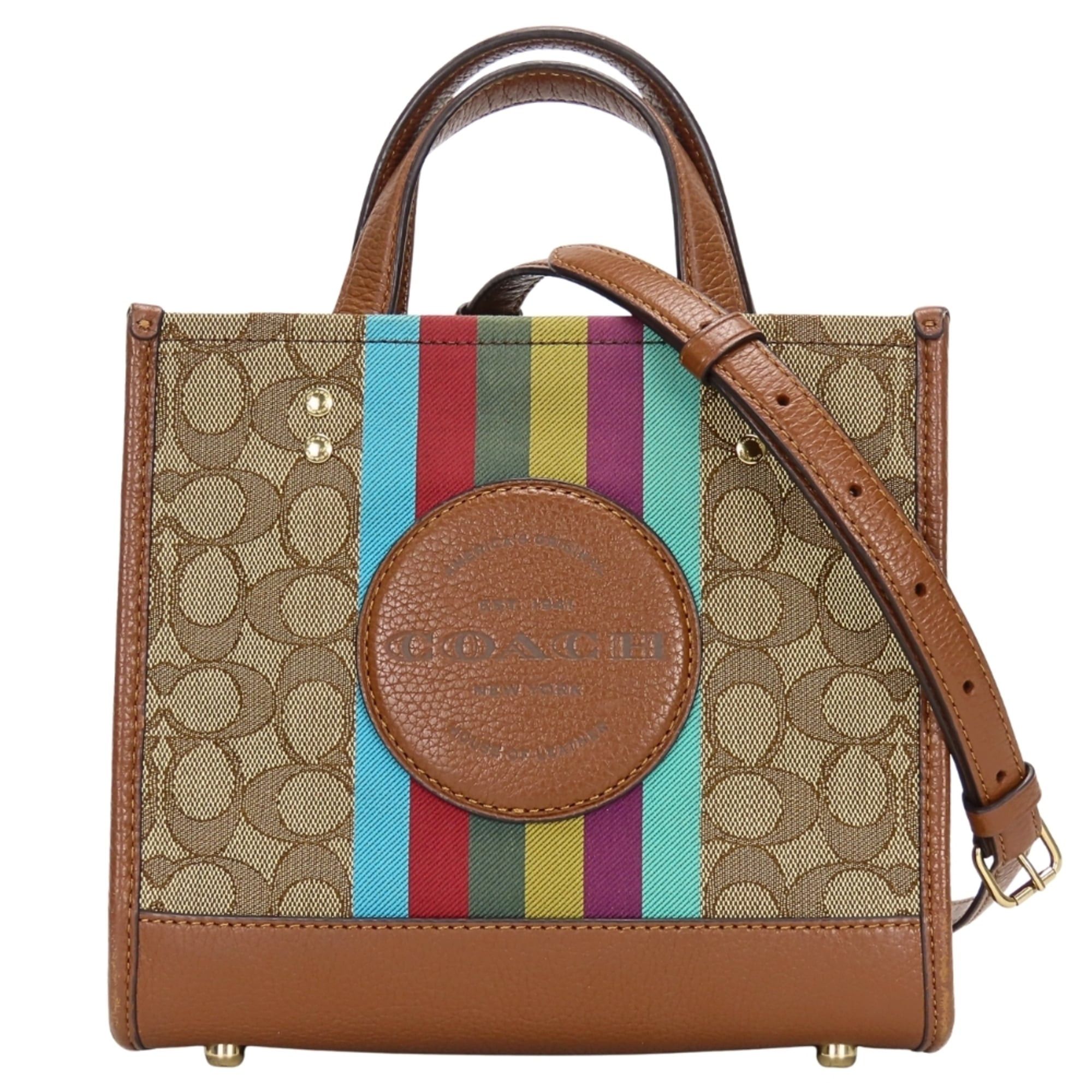 Coach Coach Dempsey Tote Handbag C5637 Signature Canvas Leather Brown Shoulder Bag for Women COACH Size ONE SIZE - 2 Thumbnail