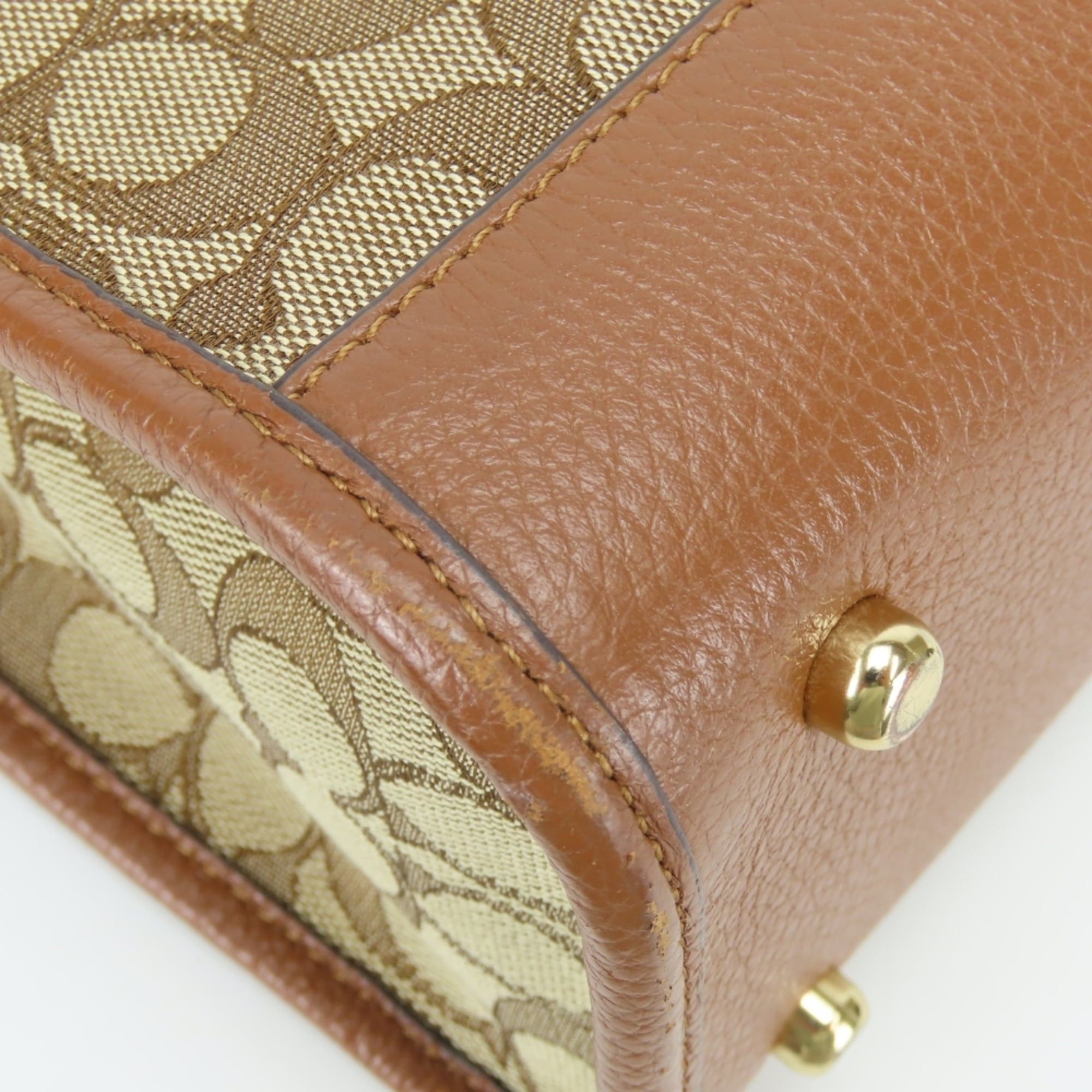 Coach Coach Dempsey Tote Handbag C5637 Signature Canvas Leather Brown Shoulder Bag for Women COACH Size ONE SIZE - 7 Thumbnail