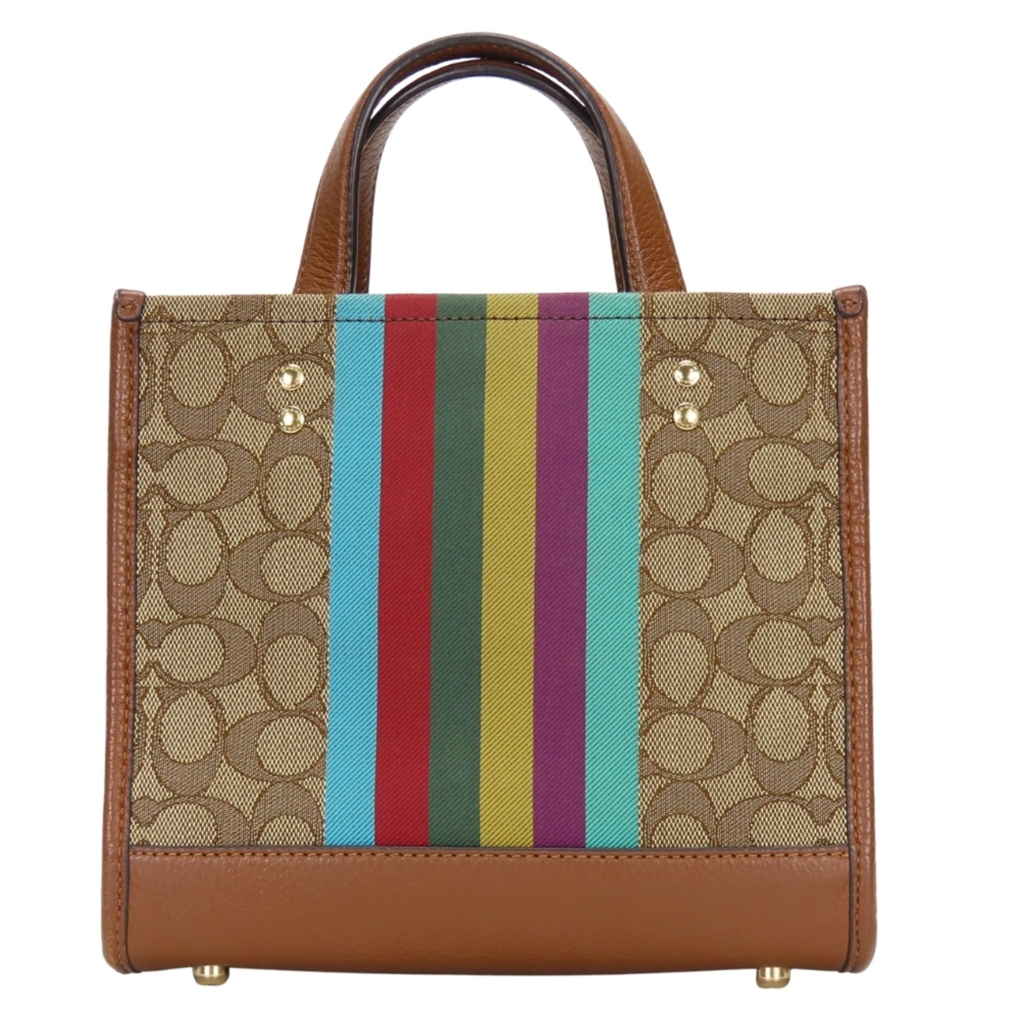 Coach Coach Dempsey Tote Handbag C5637 Signature Canvas Leather Brown Shoulder Bag for Women COACH Size ONE SIZE - 4 Thumbnail