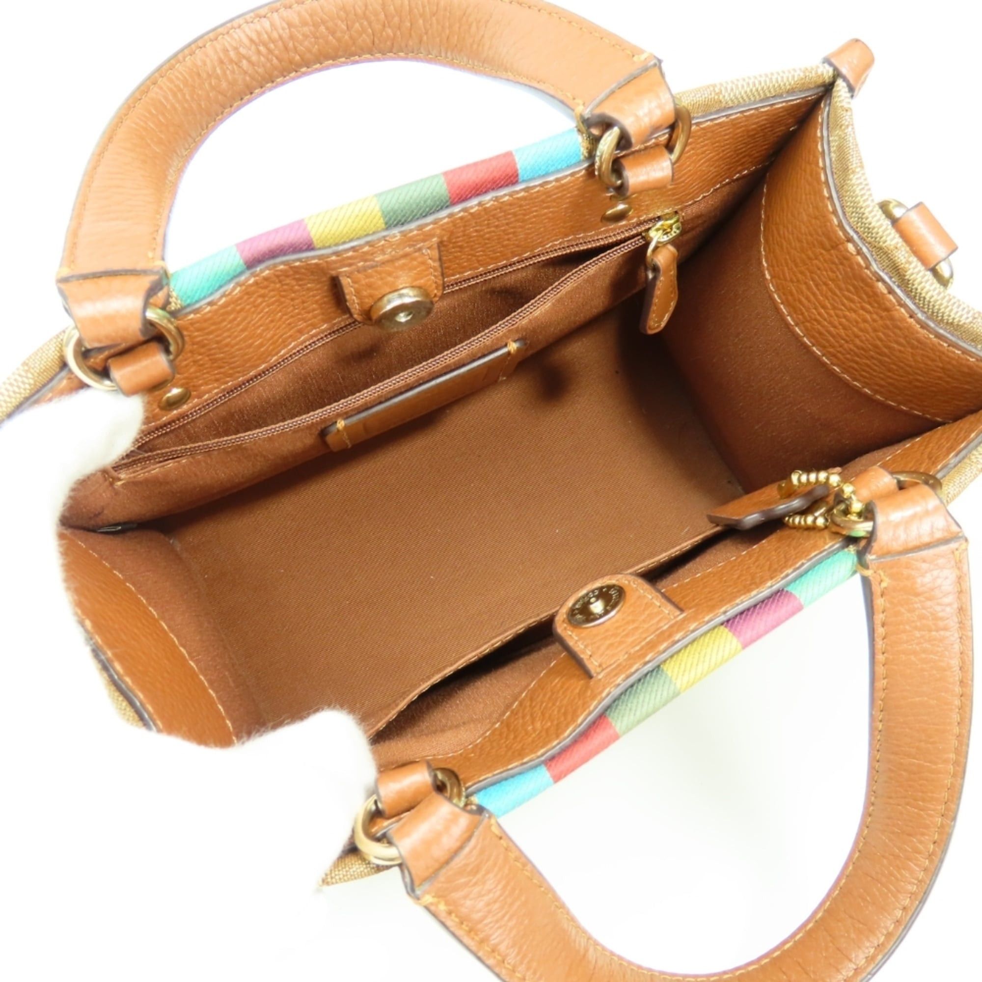 Coach Coach Dempsey Tote Handbag C5637 Signature Canvas Leather Brown Shoulder Bag for Women COACH Size ONE SIZE - 16 Thumbnail