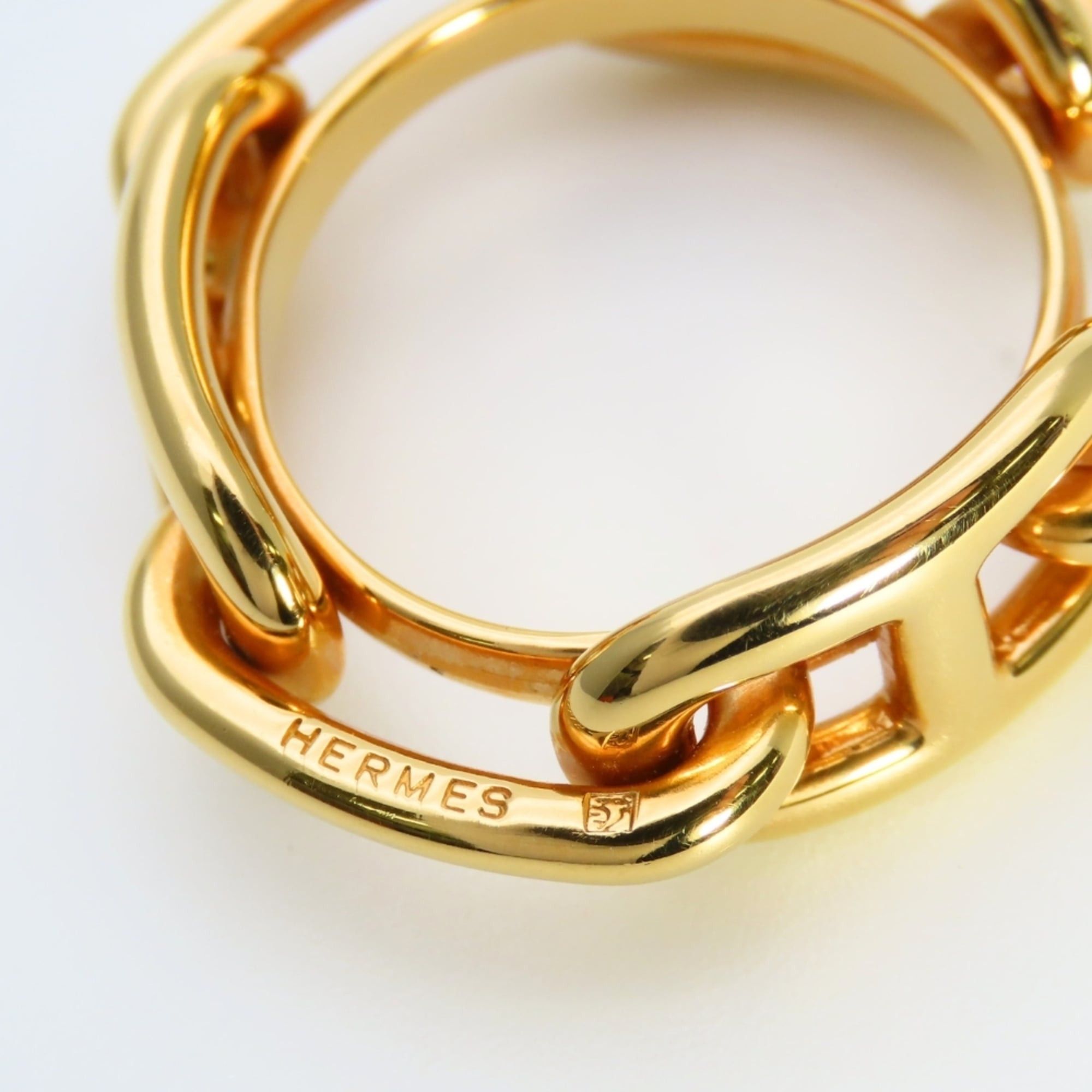 Hermes Hermes Scarf Ring Chaine d'Angle Metal GP Women's HERMES Size ONE SIZE - 7 Thumbnail
