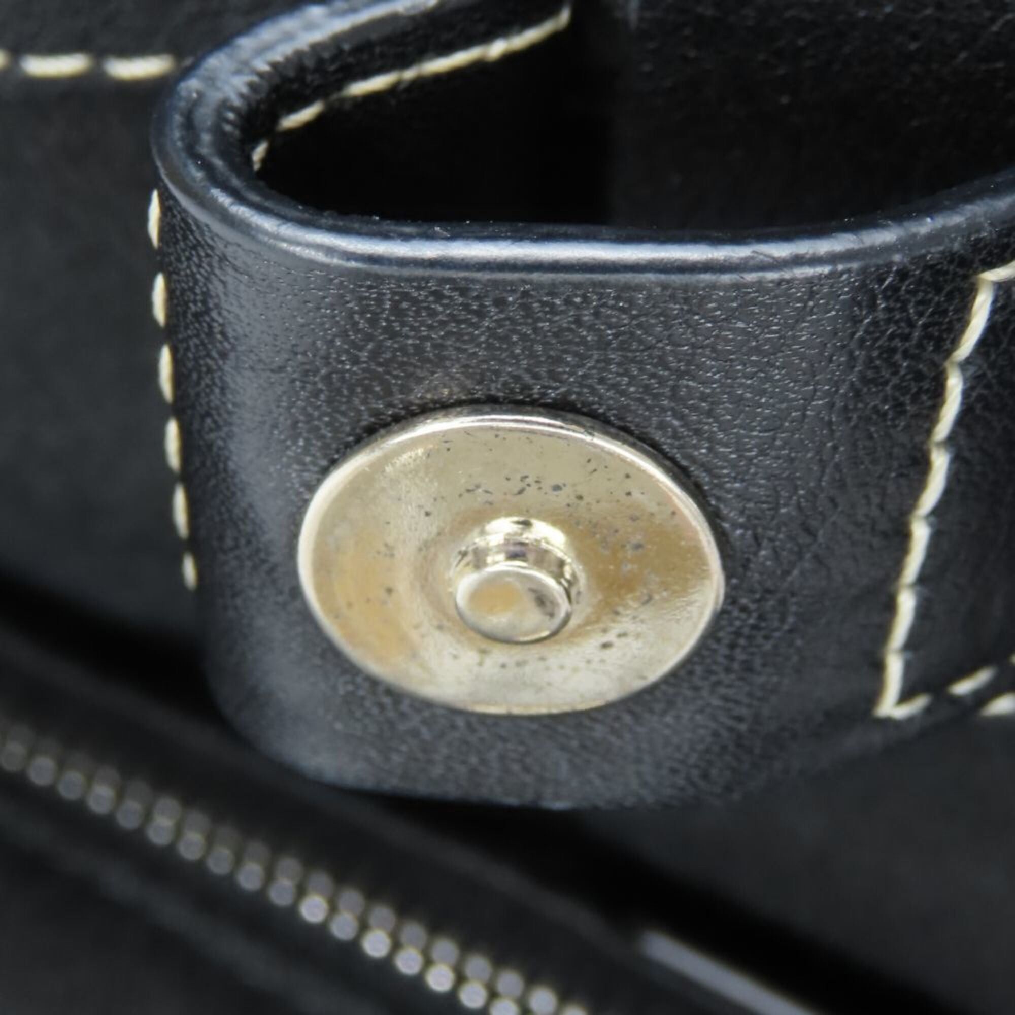 Celine Celine Macadam Canvas Leather Tote Bag, Gray/Black, Triomphe, Women's. Size ONE SIZE - 20 Thumbnail