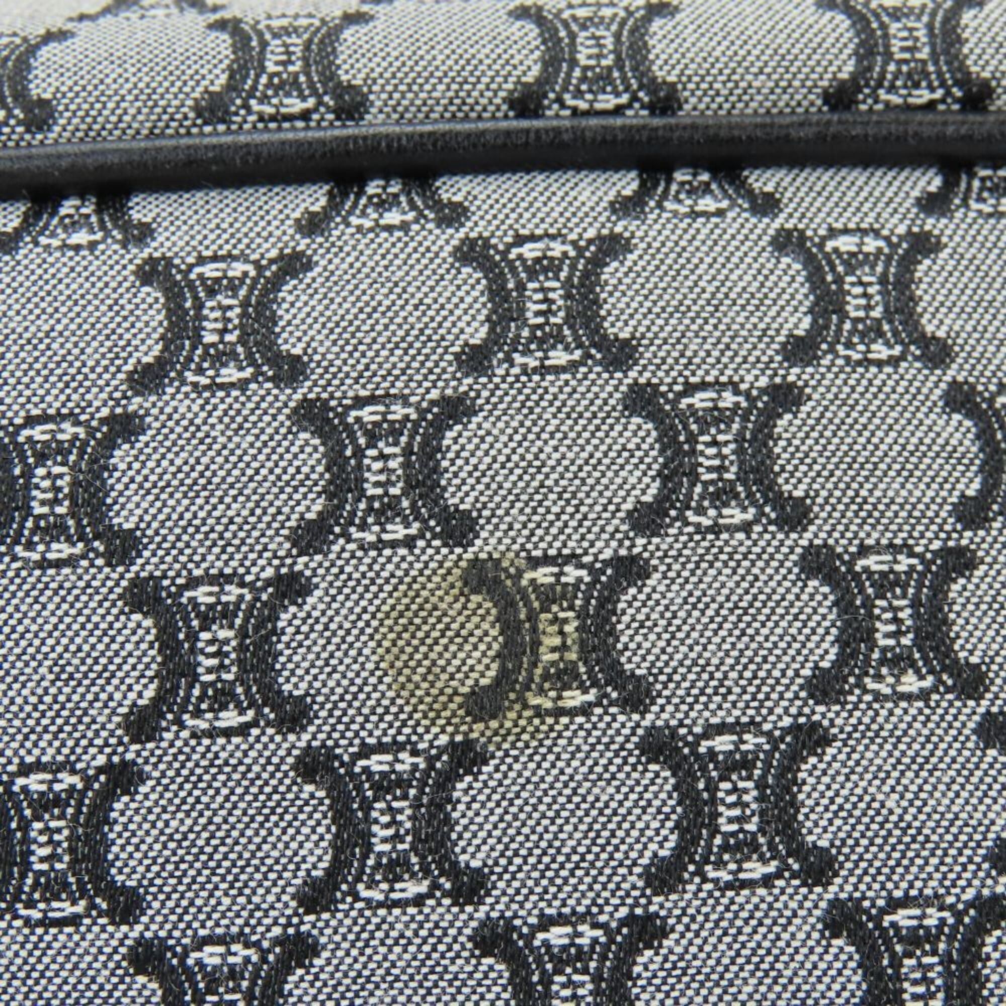 Celine Celine Macadam Canvas Leather Tote Bag, Gray/Black, Triomphe, Women's. Size ONE SIZE - 7 Thumbnail