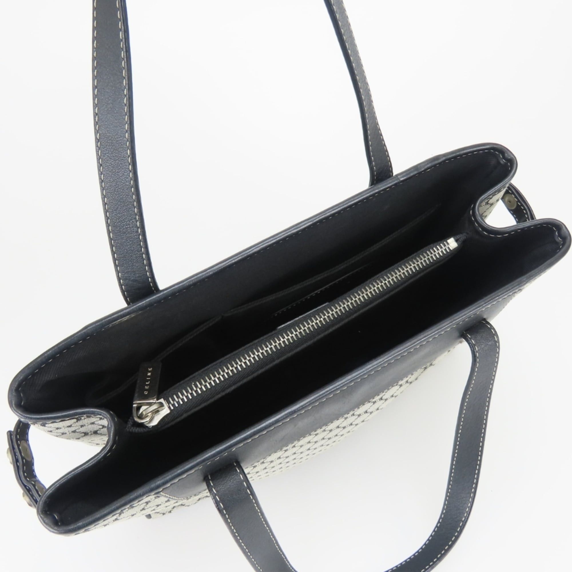 Celine Celine Macadam Tote Bag, Gray/Black, Women's Size ONE SIZE - 13 Thumbnail