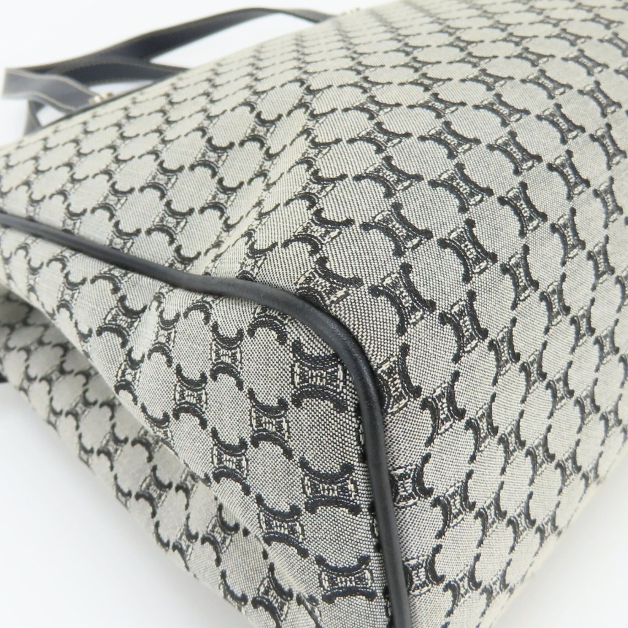 Celine Celine Macadam Tote Bag, Gray/Black, Women's Size ONE SIZE - 6 Thumbnail