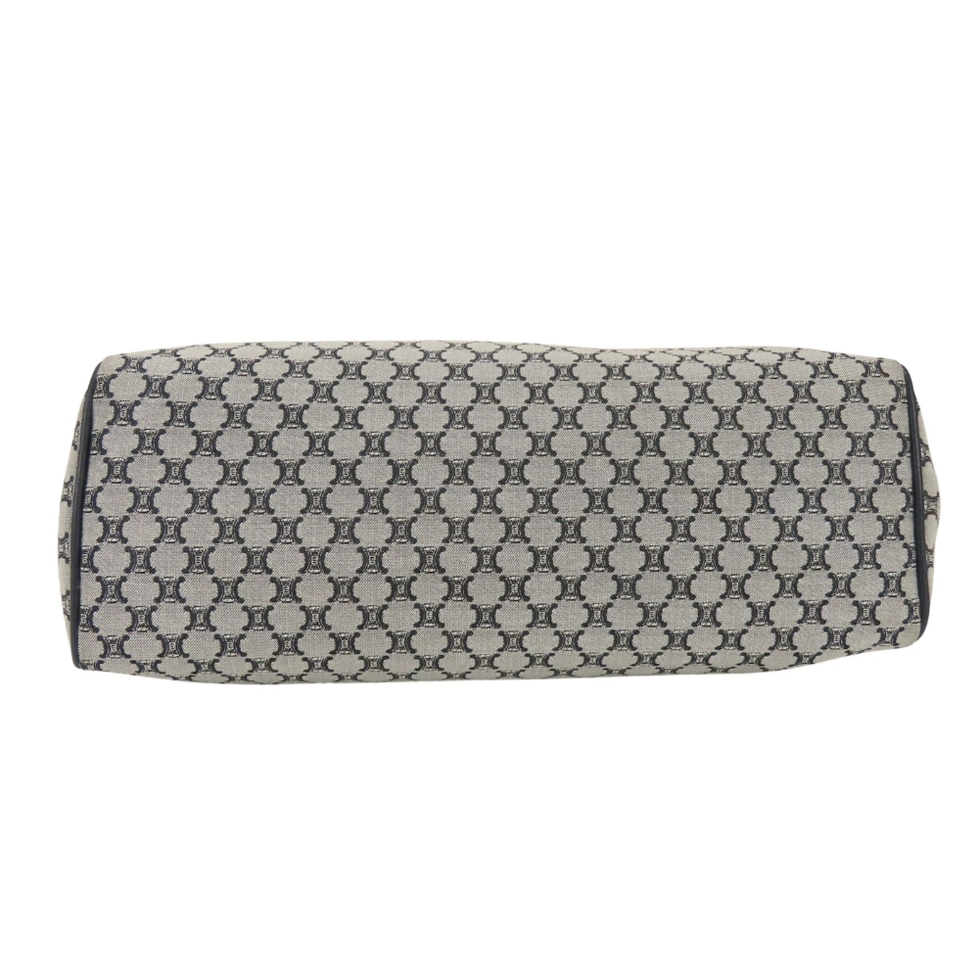 Celine Celine Macadam Tote Bag, Gray/Black, Women's Size ONE SIZE - 5 Thumbnail
