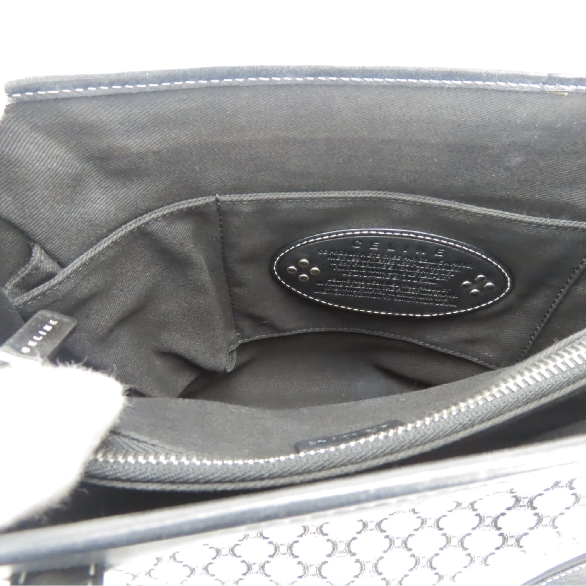 Celine Celine Macadam Tote Bag, Gray/Black, Women's Size ONE SIZE - 14 Thumbnail