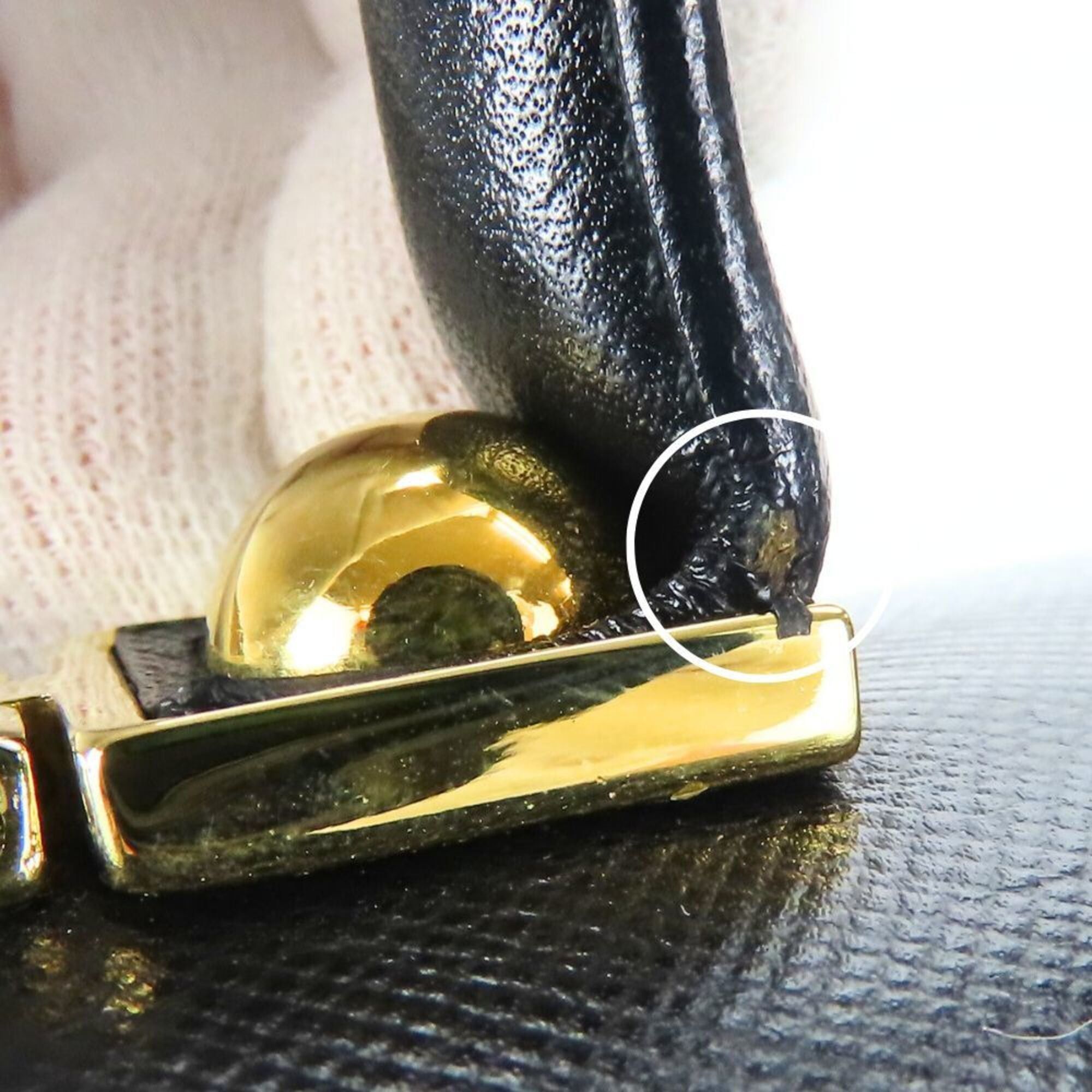 Salvatore Ferragamo Salvatore Ferragamo handbag BA-21 2181 Gancini leather black gold hardware women's Size ONE SIZE - 15 Thumbnail