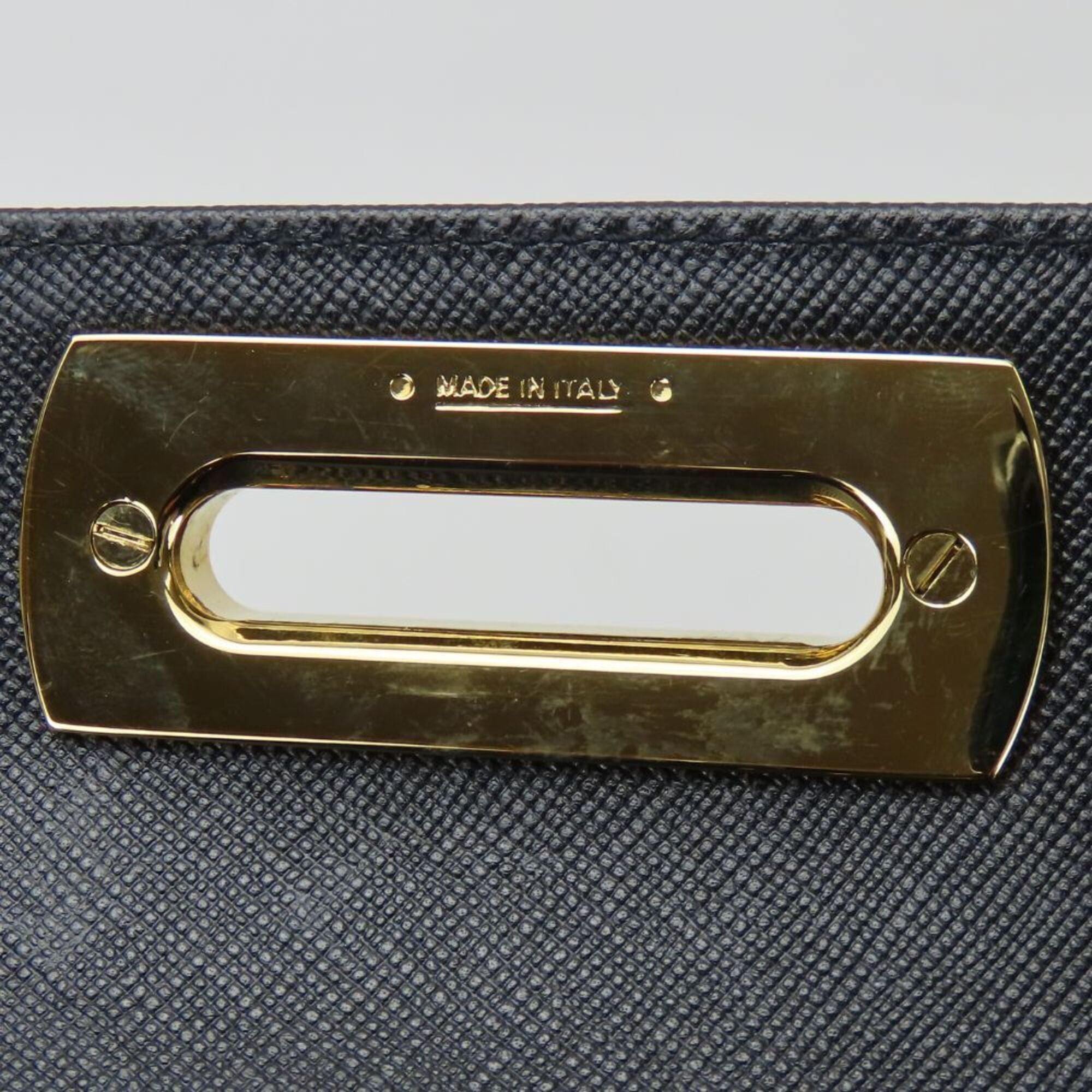 Salvatore Ferragamo Salvatore Ferragamo handbag BA-21 2181 Gancini leather black gold hardware women's Size ONE SIZE - 22 Thumbnail