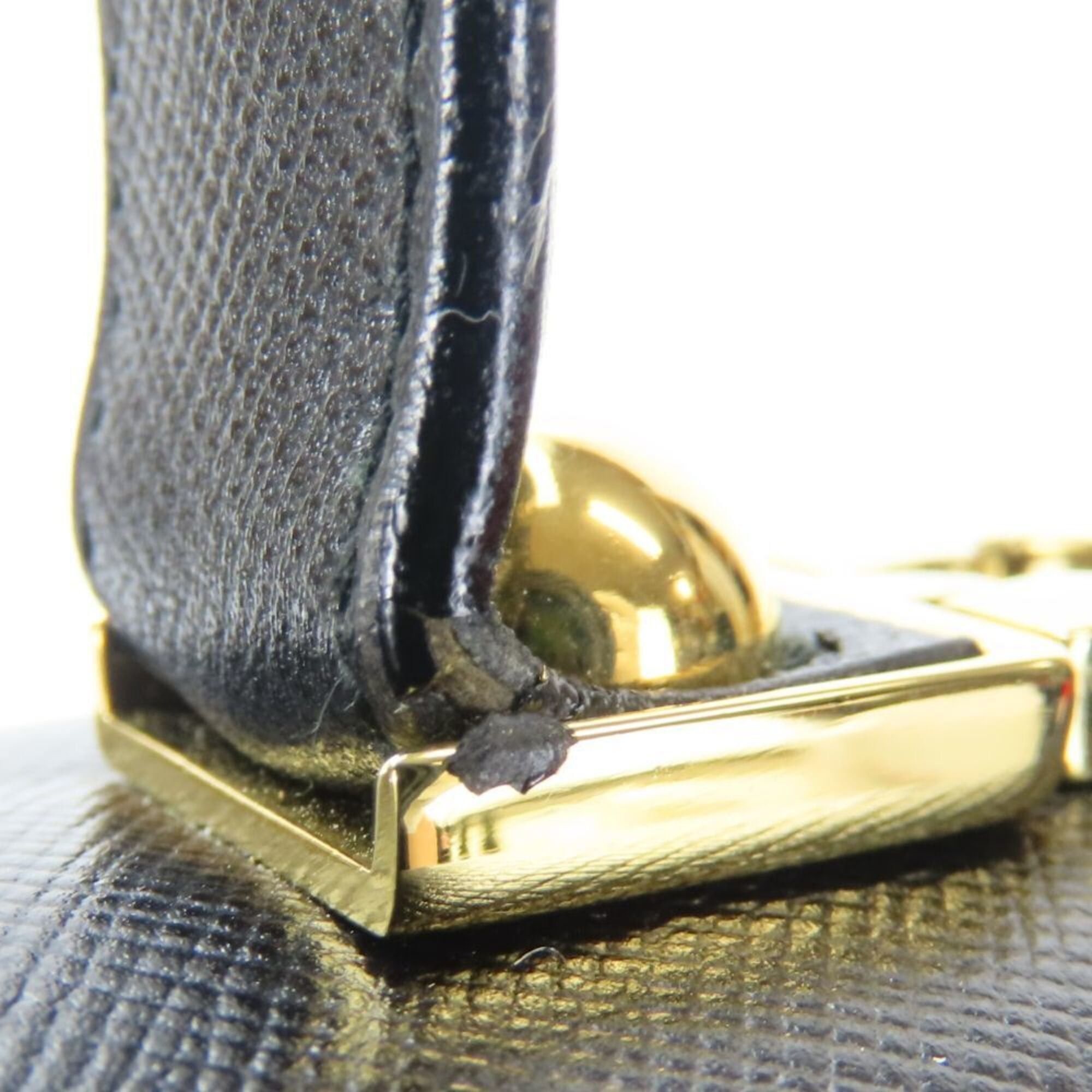 Salvatore Ferragamo Salvatore Ferragamo handbag BA-21 2181 Gancini leather black gold hardware women's Size ONE SIZE - 17 Thumbnail