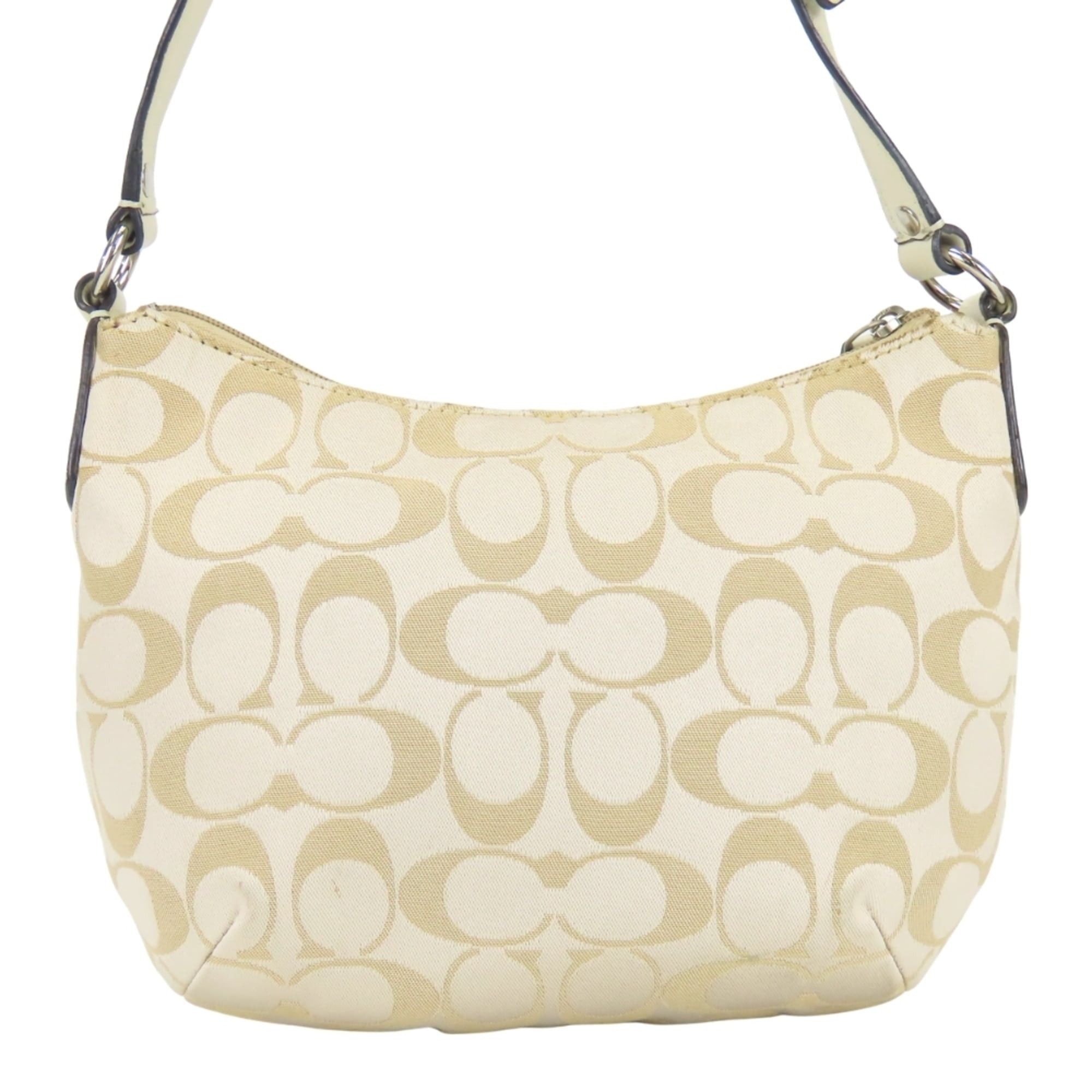 Coach Coach Shoulder Bag Signature 43740 Canvas Leather Gold Greige Women's COACH Size ONE SIZE - 5 Thumbnail