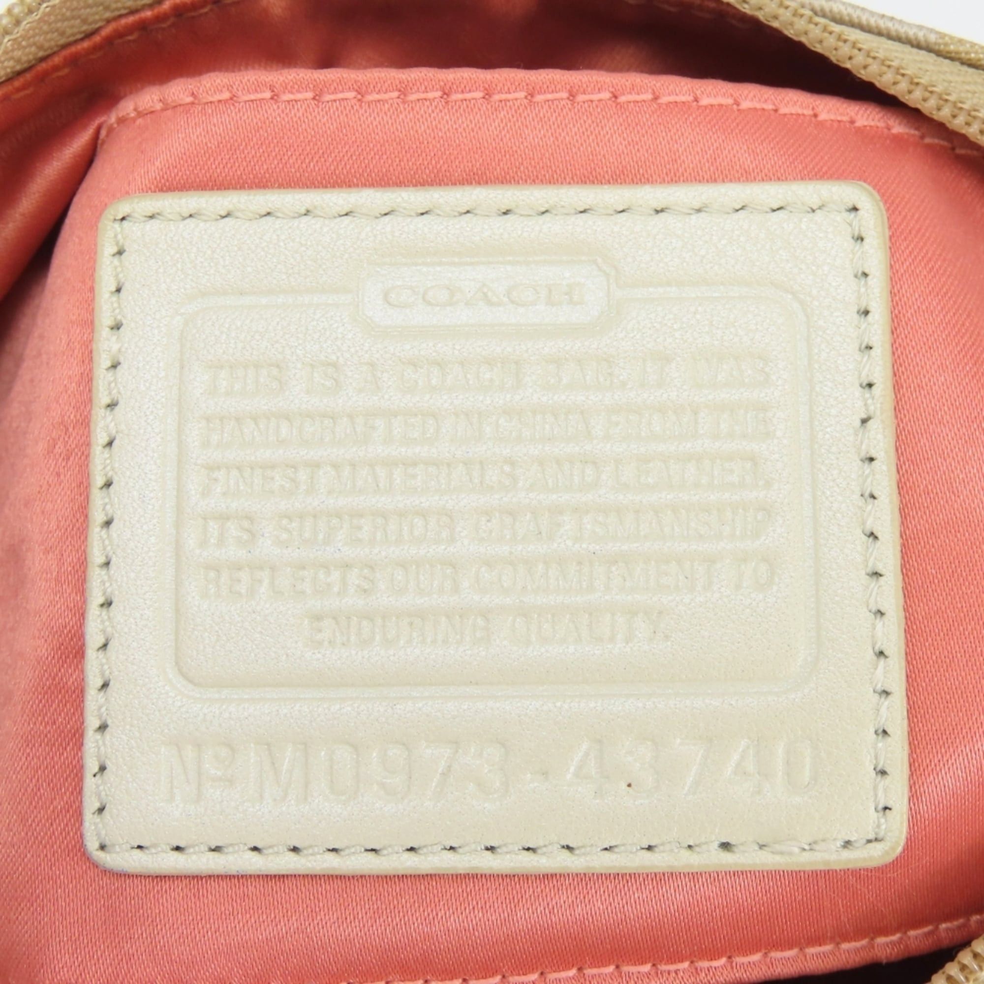 Coach Coach Shoulder Bag Signature 43740 Canvas Leather Gold Greige Women's COACH Size ONE SIZE - 25 Thumbnail
