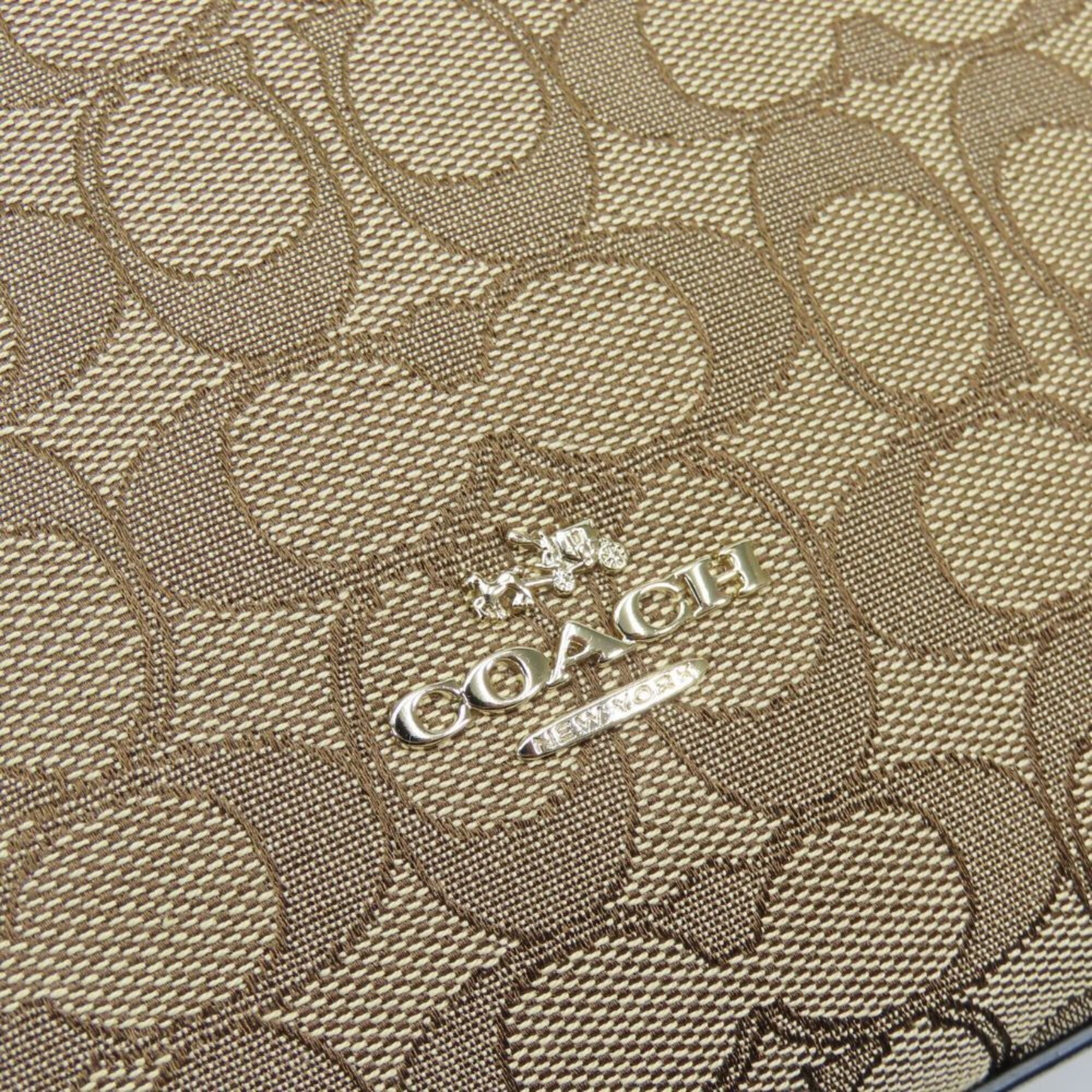Coach Coach Signature Tote Bag 36370, Canvas and Leather, Beige Dark Brown, Gold Hardware, Women's. Size ONE SIZE - 9 Thumbnail