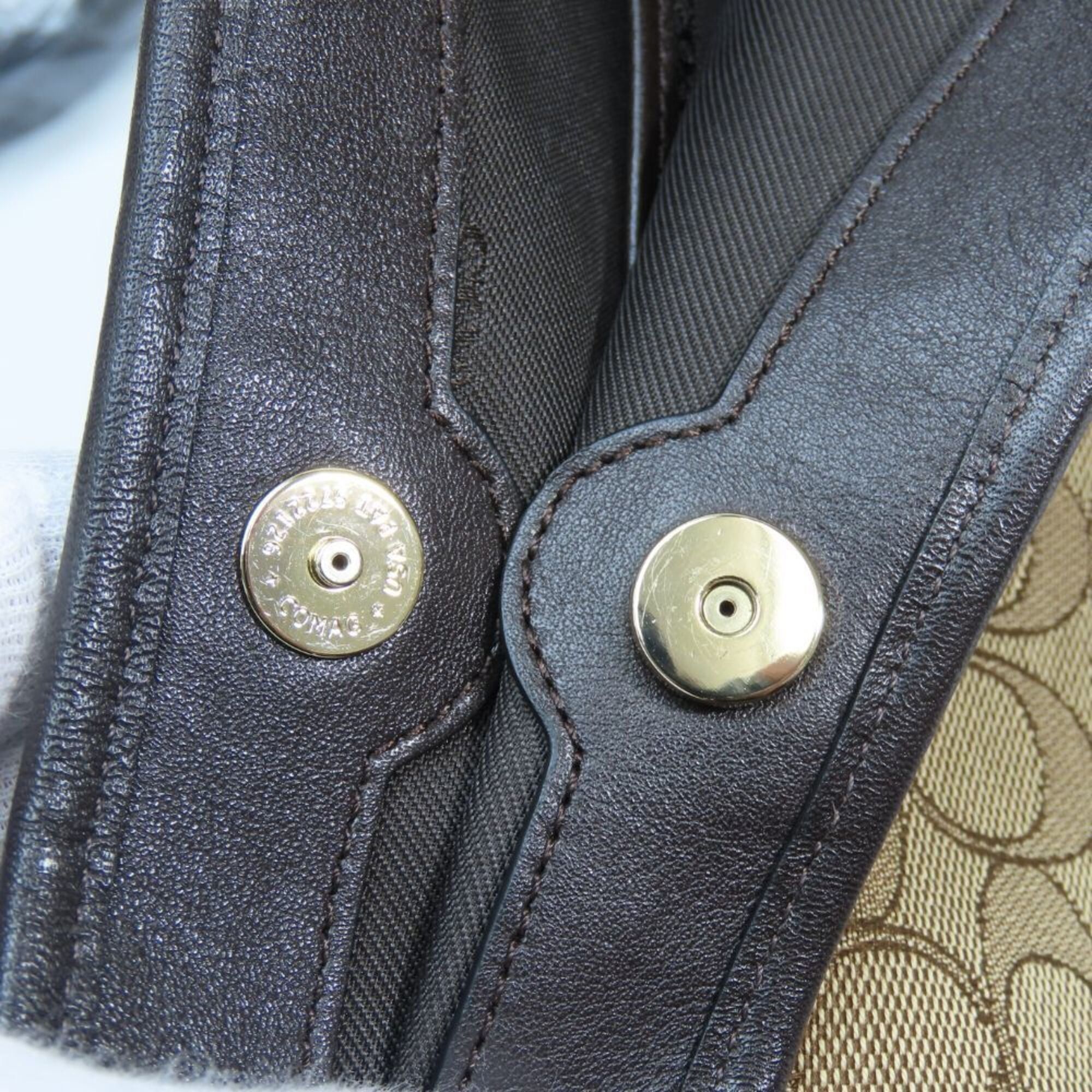 Coach Coach Signature Tote Bag 36370, Canvas and Leather, Beige Dark Brown, Gold Hardware, Women's. Size ONE SIZE - 22 Thumbnail