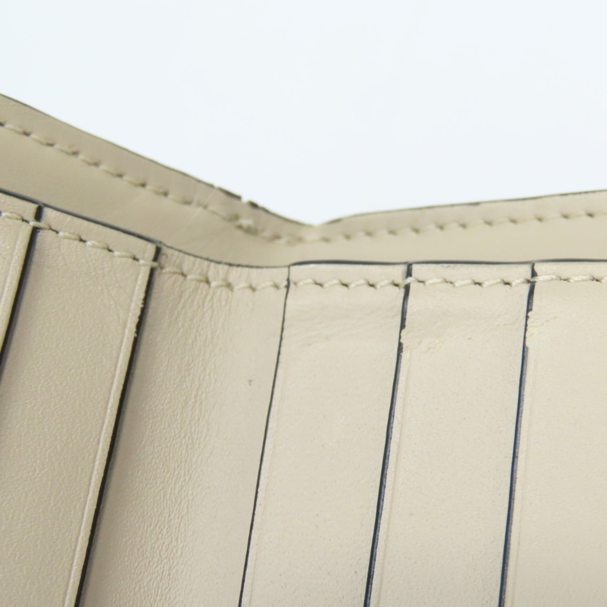 Loewe Loewe Bi-fold Wallet, Anagram Leather, Greige, Gold Hardware, Compact Women's LOEWE Size ONE SIZE - 12 Thumbnail
