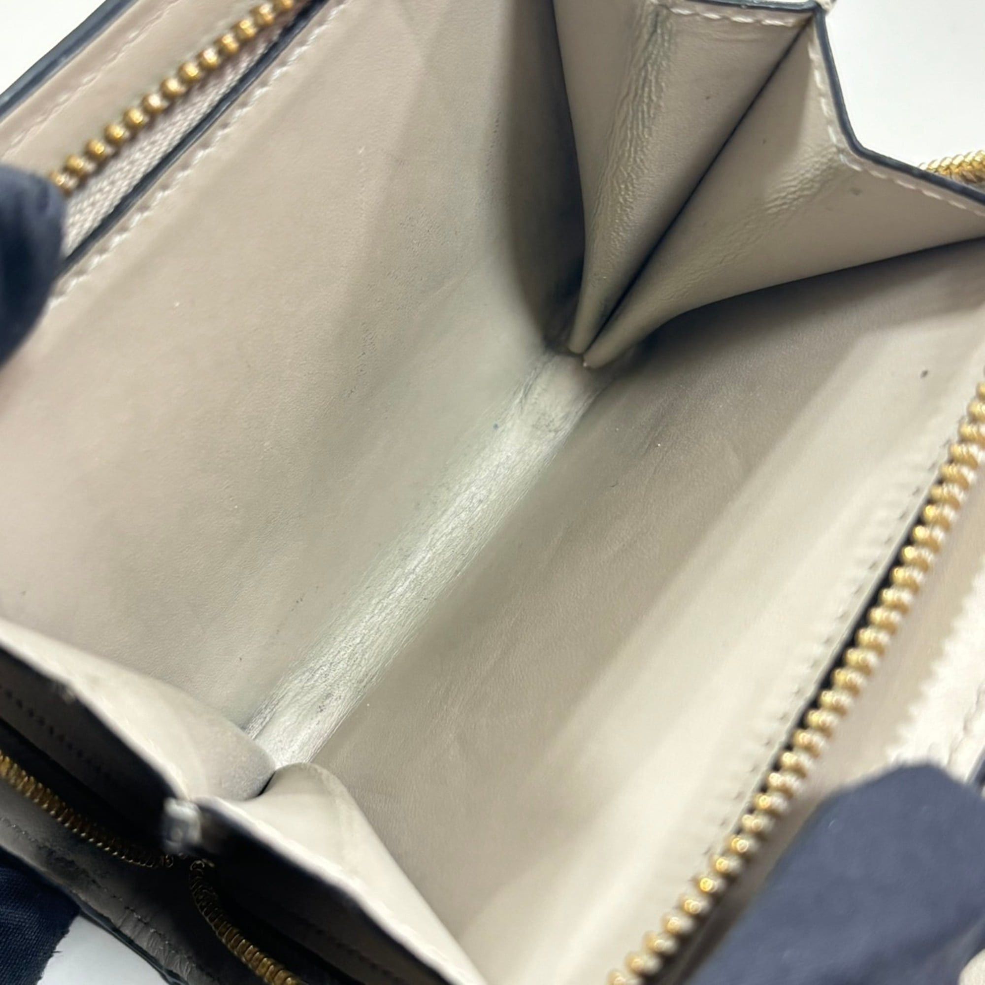 Loewe Loewe Bi-fold Wallet, Anagram Leather, Greige, Gold Hardware, Compact Women's LOEWE Size ONE SIZE - 16 Thumbnail