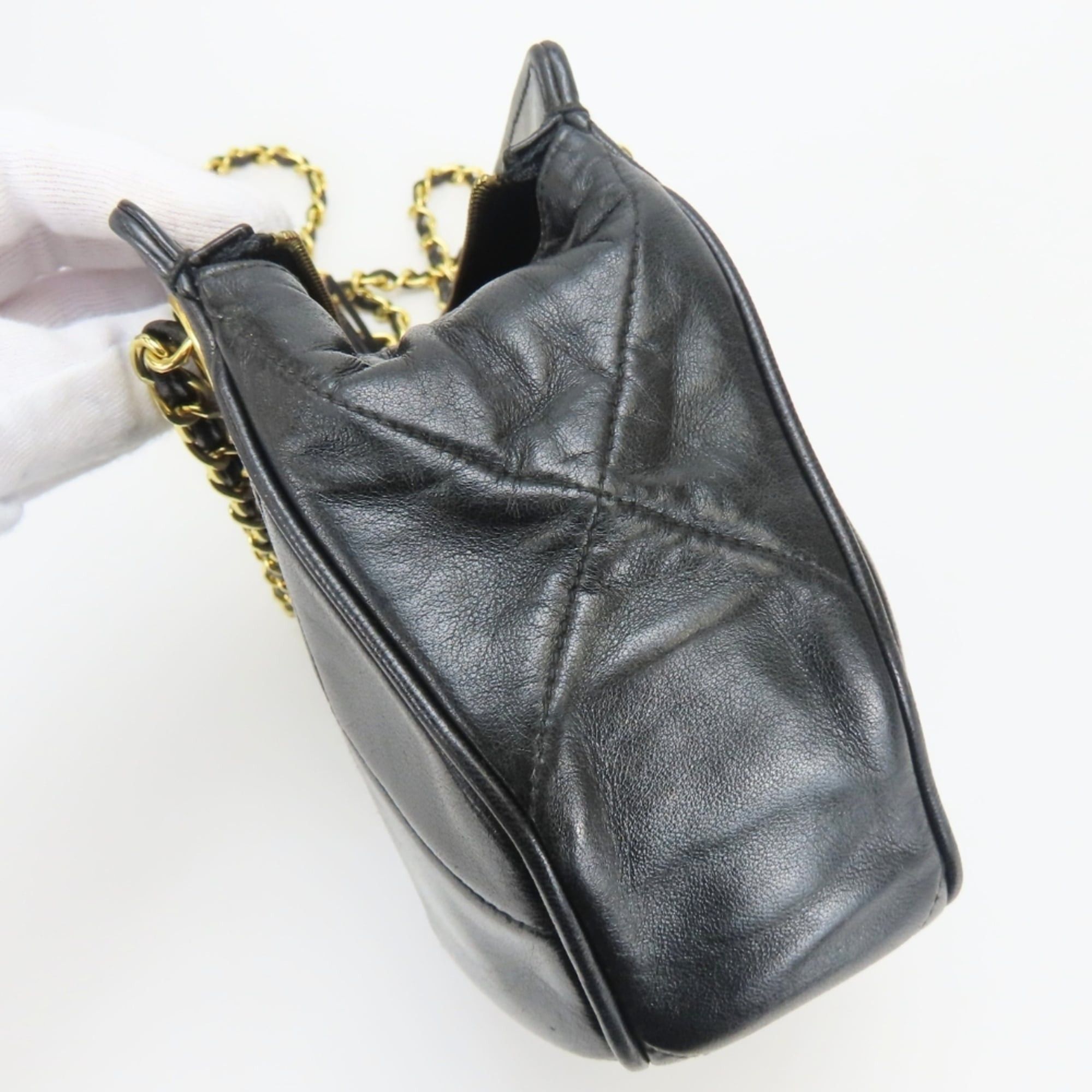 Chanel Chanel Shoulder Bag, Fringe, Lambskin, Black, Gold Hardware, Coco Mark, Chain, Women's CHANEL Size ONE SIZE - 9 Thumbnail
