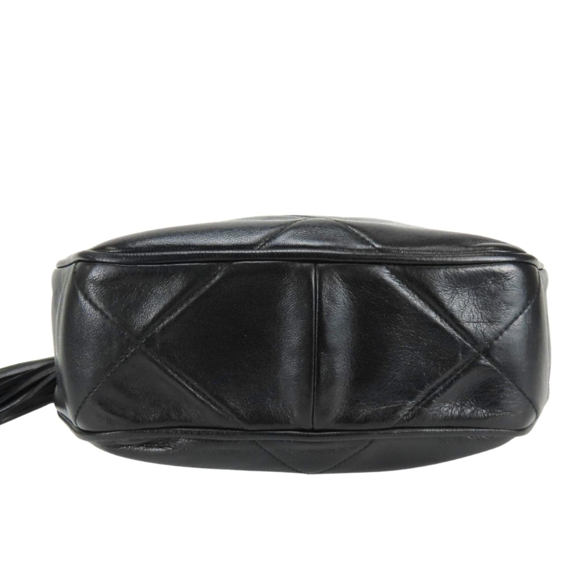 Chanel Chanel Shoulder Bag, Fringe, Lambskin, Black, Gold Hardware, Coco Mark, Chain, Women's CHANEL Size ONE SIZE - 5 Thumbnail