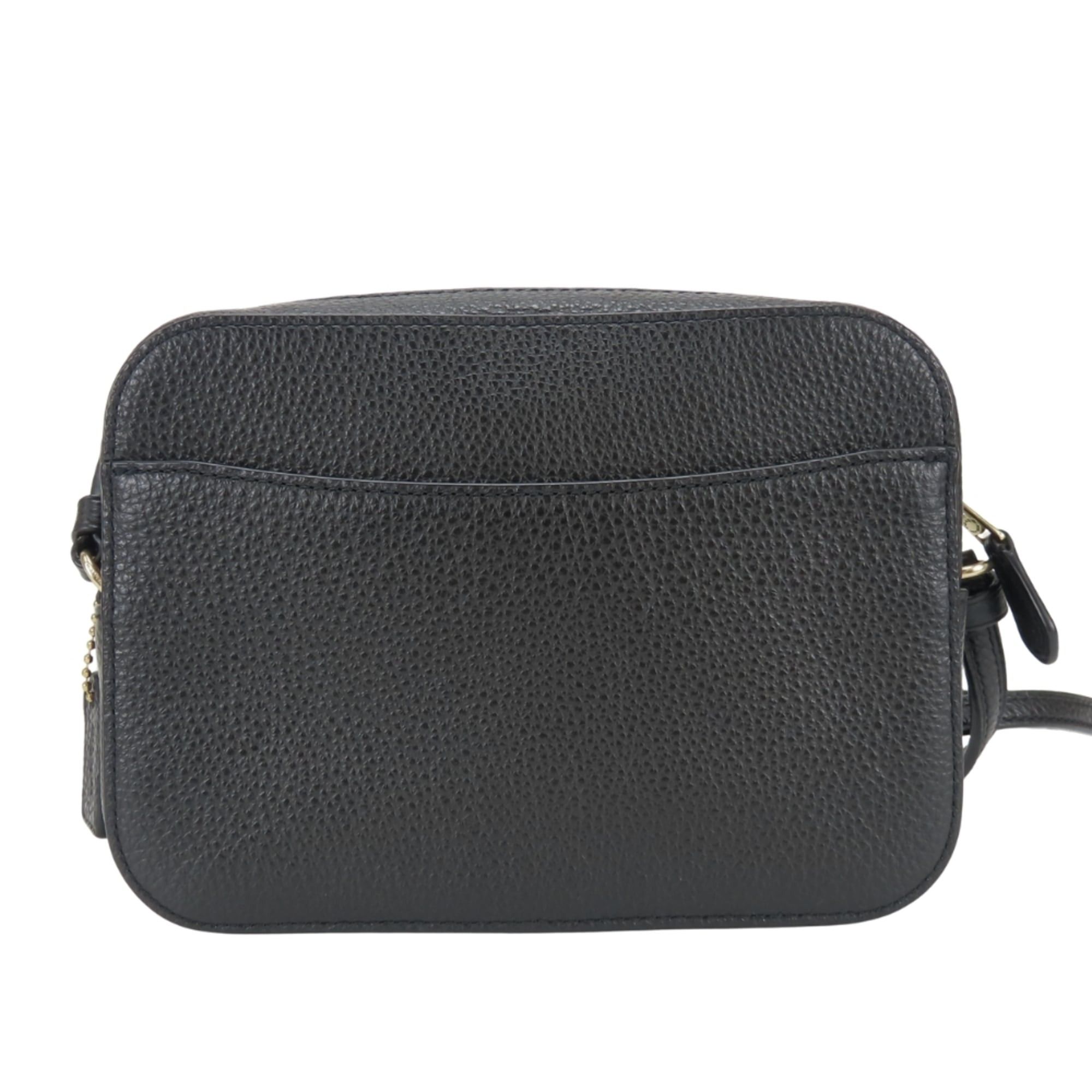 Coach Coach Shoulder Bag Pochette 87734 Leather Black Gold Hardware Mini Women's COACH Size ONE SIZE - 4 Thumbnail