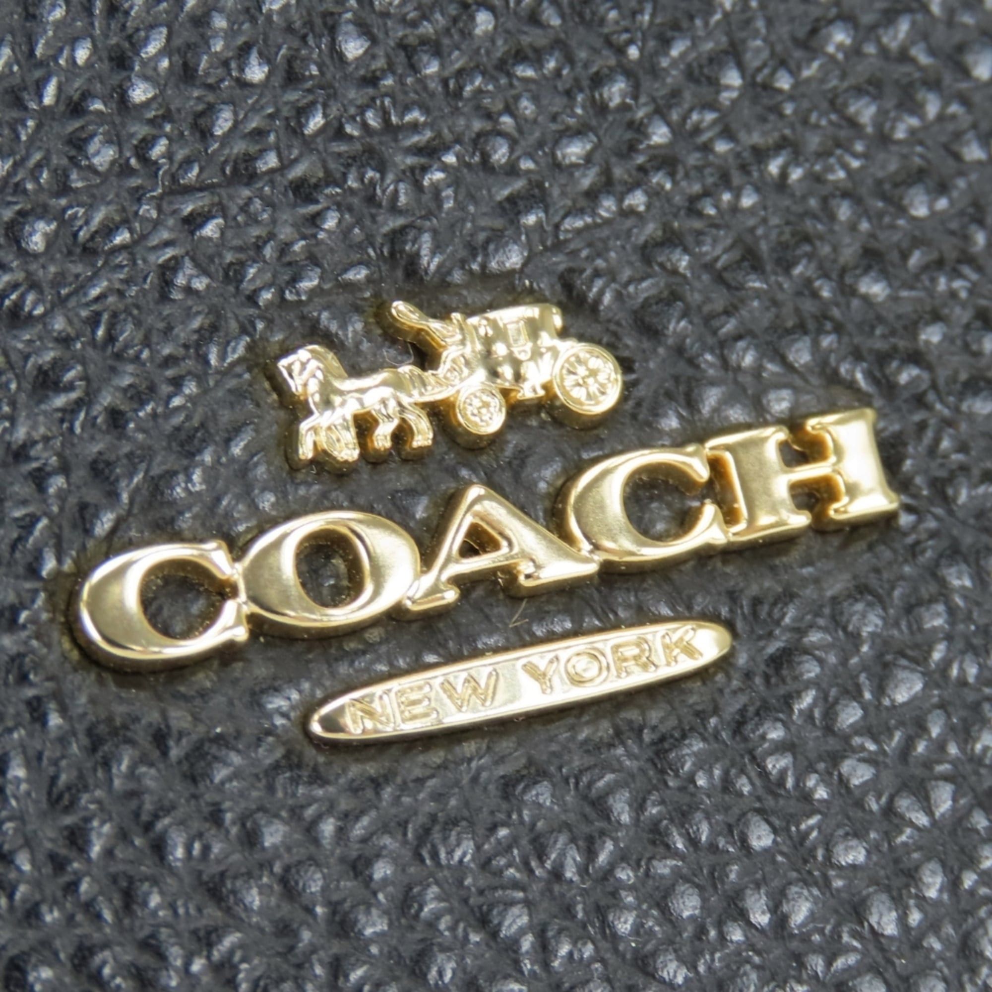 Coach Coach Shoulder Bag Pochette 87734 Leather Black Gold Hardware Mini Women's COACH Size ONE SIZE - 12 Thumbnail