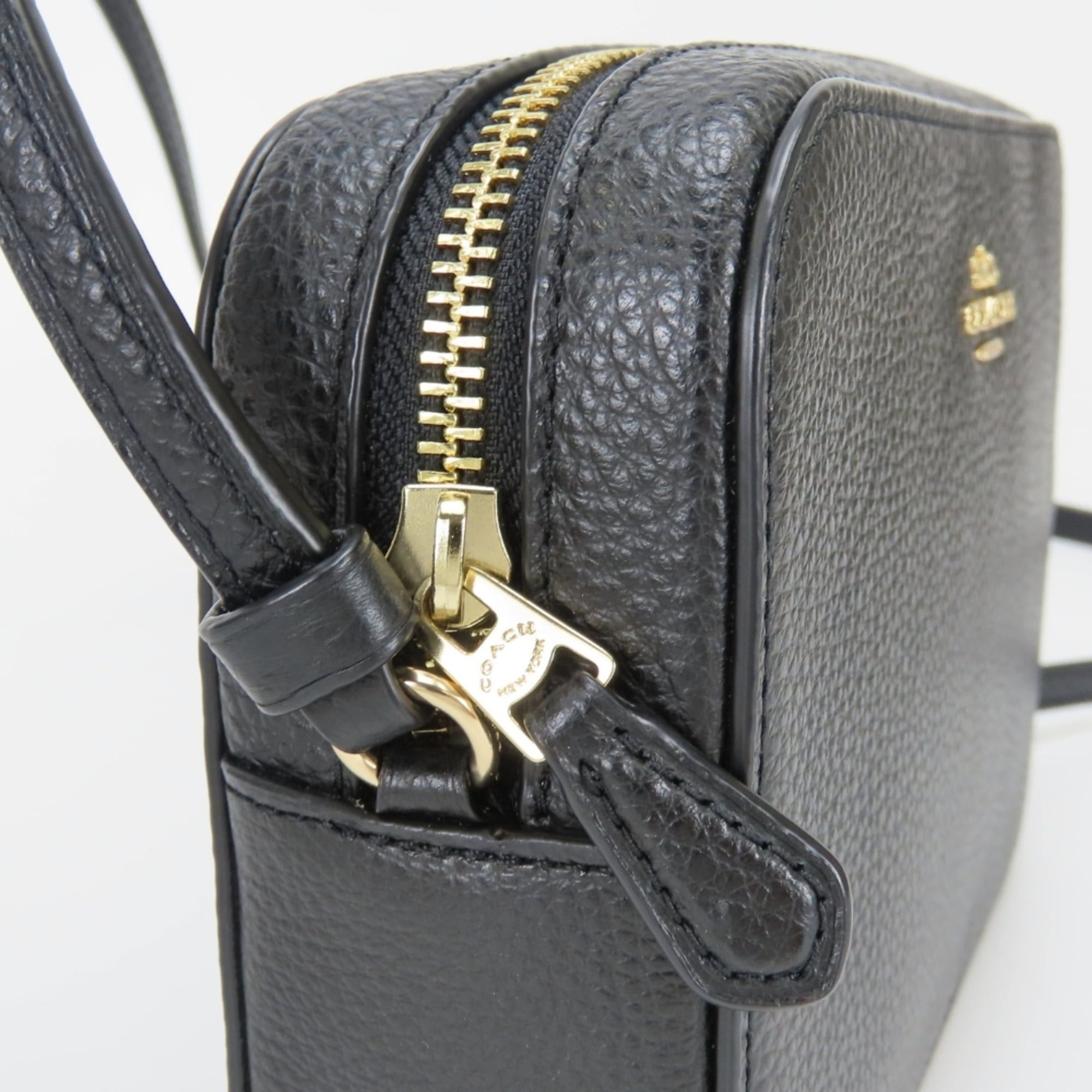 Coach Coach Shoulder Bag Pochette 87734 Leather Black Gold Hardware Mini Women's COACH Size ONE SIZE - 8 Thumbnail