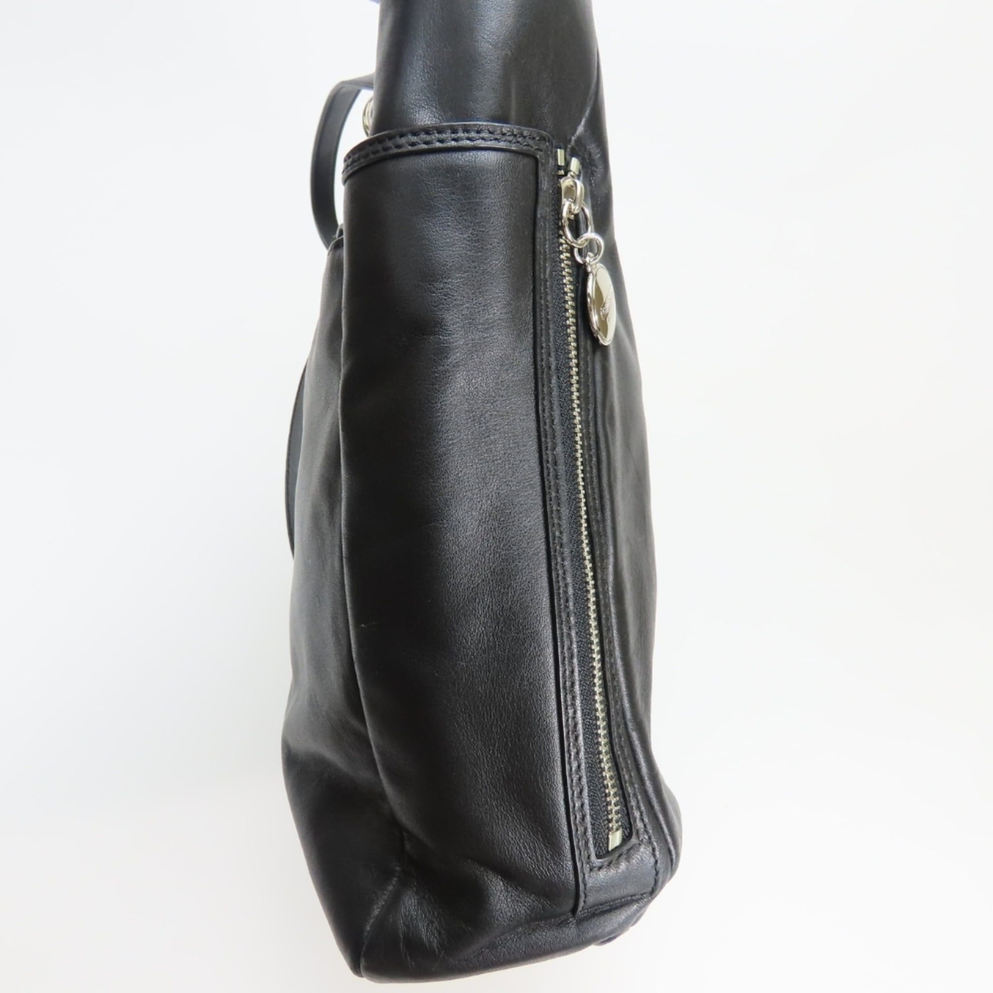 Coach Coach Tote Bag F19456 Leather Black Silver Hardware Women's COACH Size ONE SIZE - 10 Thumbnail