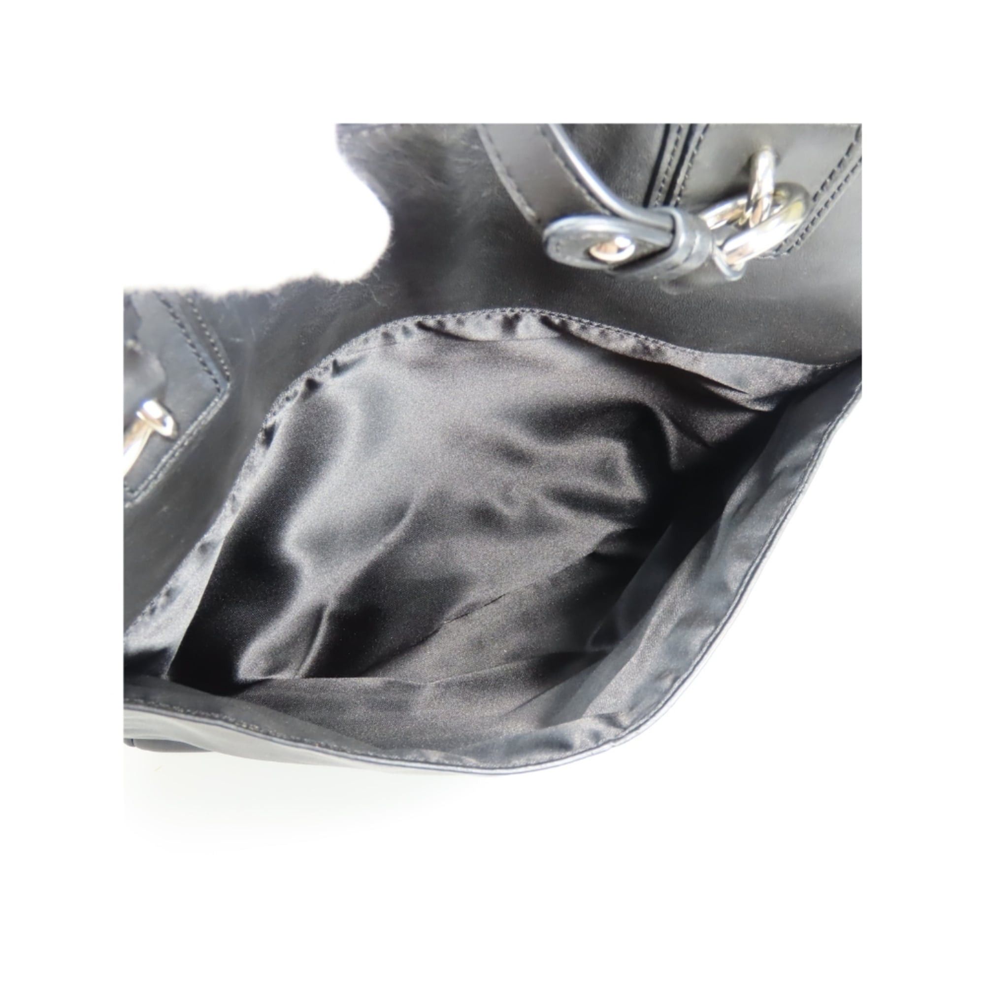 Coach Coach Tote Bag F19456 Leather Black Silver Hardware Women's COACH Size ONE SIZE - 14 Thumbnail