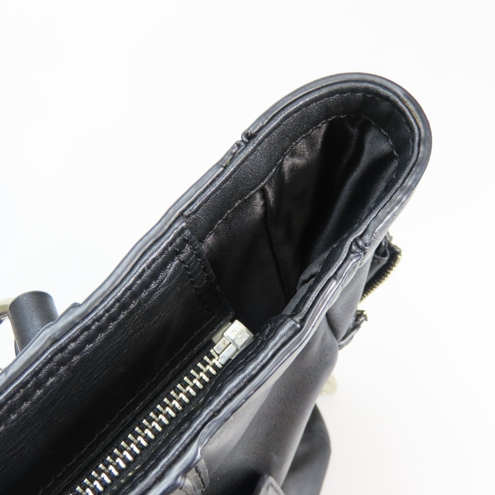 Coach Coach Tote Bag F19456 Leather Black Silver Hardware Women's COACH Size ONE SIZE - 20 Thumbnail
