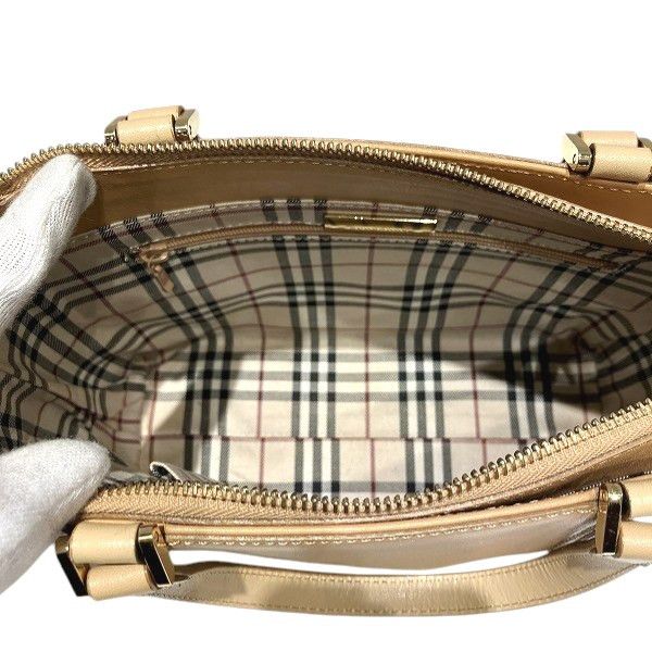 Burberry Burberry Burberry Classic Check Canvas Leather Handbag Leather Handbag DUTY FREE for USA Size ONE SIZE - 5 Thumbnail
