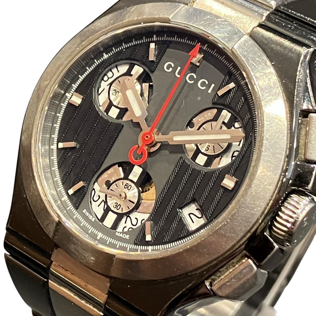 Gucci Gucci Gucci Titanium Quartz Wristwatch Metal Quartz 124.4 DUTY FREE for USA Size ONE SIZE - 4 Thumbnail