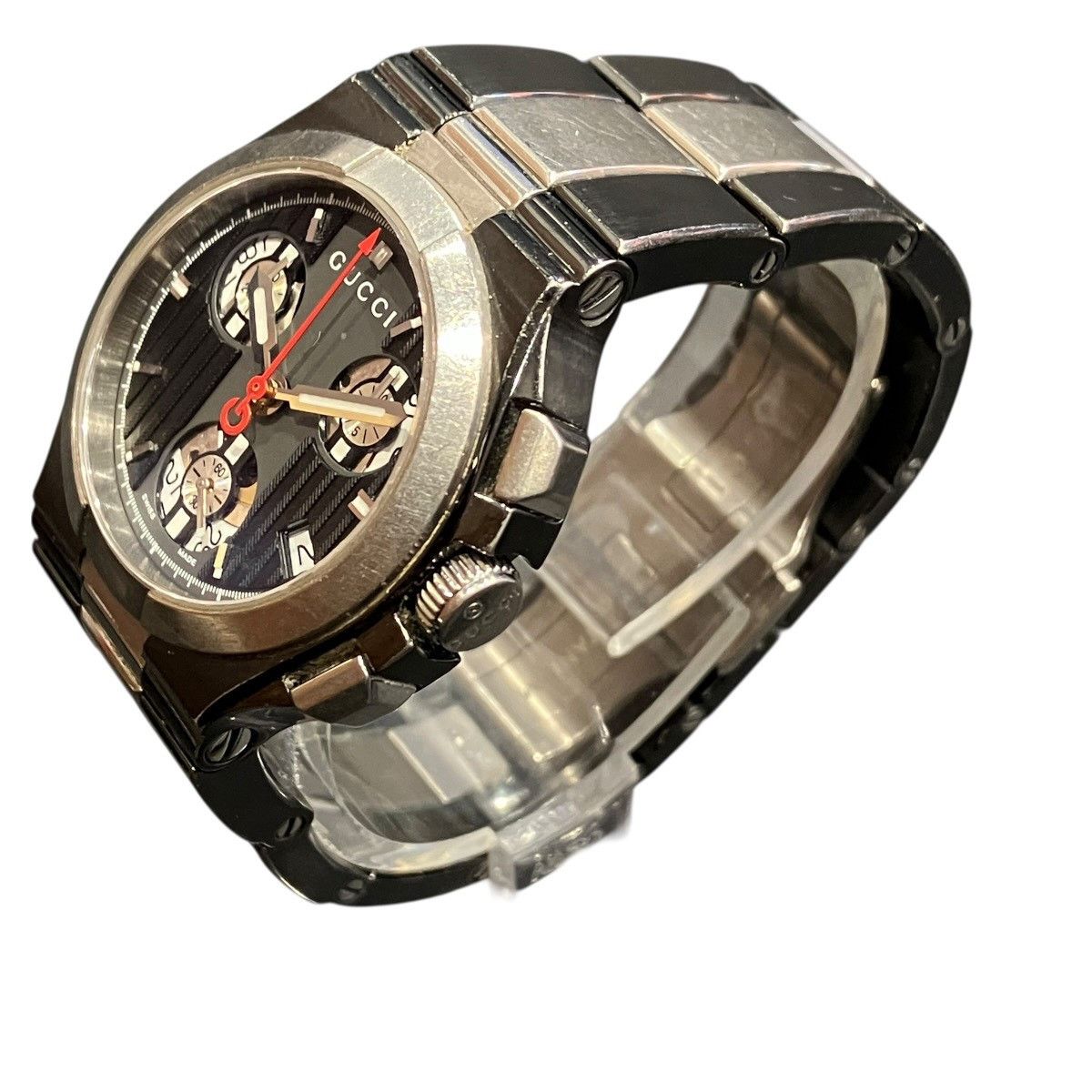 Gucci Gucci Gucci Titanium Quartz Wristwatch Metal Quartz 124.4 DUTY FREE for USA Size ONE SIZE - 2 Thumbnail