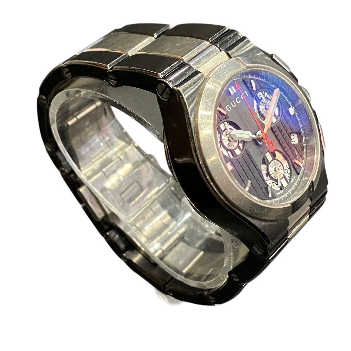 Gucci Gucci Gucci Titanium Quartz Wristwatch Metal Quartz 124.4 DUTY FREE for USA Size ONE SIZE - 3 Thumbnail