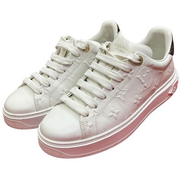 Louis Vuitton Louis Vuitton Louis Vuitton Monogram Leather Sneakers Leather Shoes 1AAE5 DUTY FREE for USA Size ONE SIZE - 4 Thumbnail