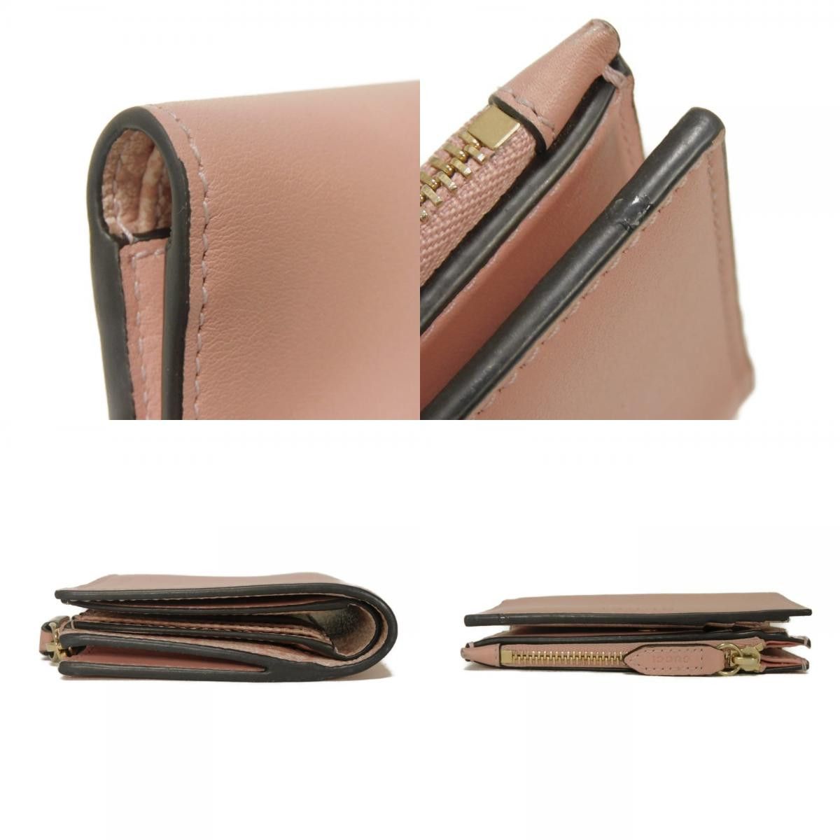 Gucci Gucci Gucci GG Emblem Smooth Leather Medium Zip Wallet Leather Short Wallet 826718AAEQ76941 DUTY FREE for USA Size ONE SIZE - 20 Thumbnail