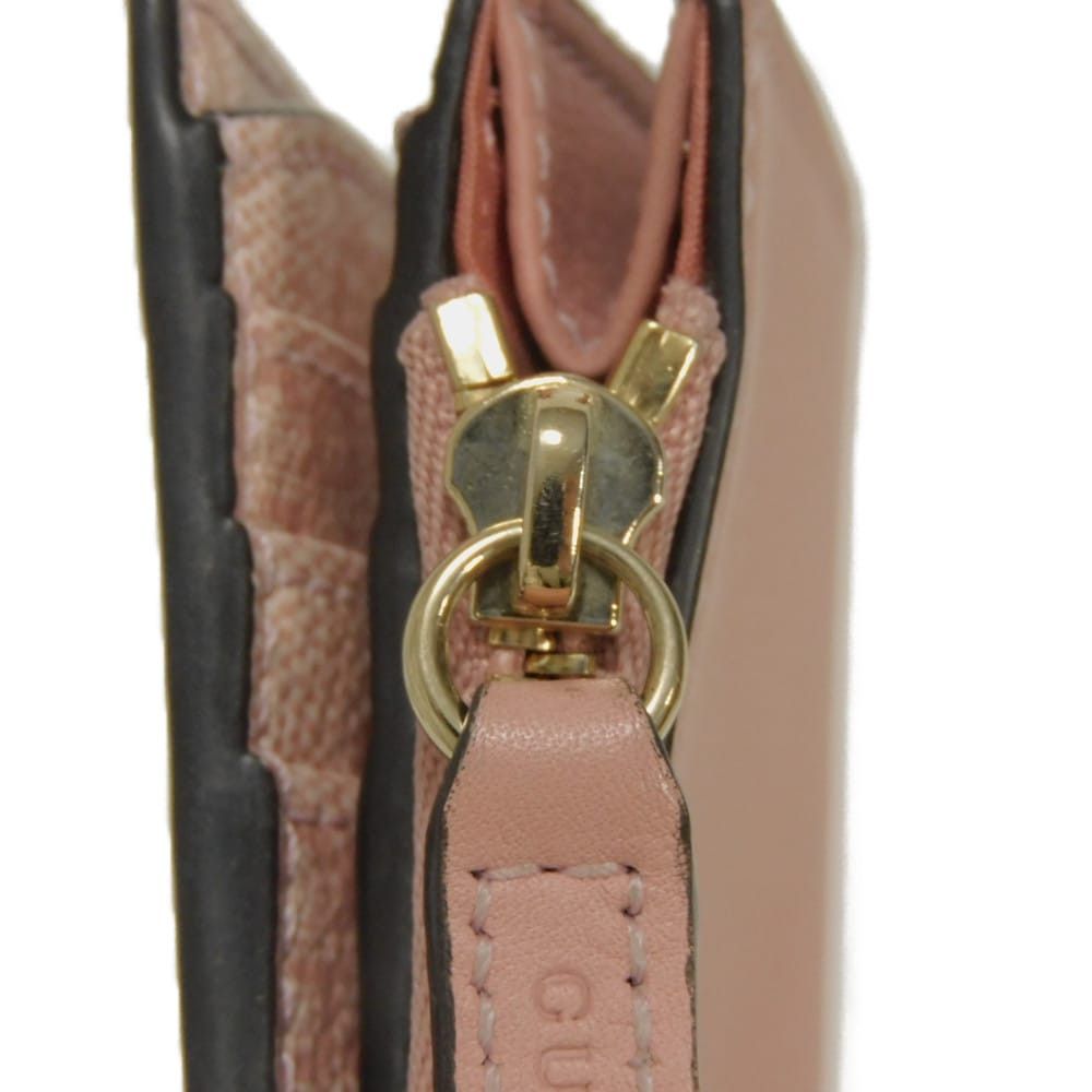 Gucci Gucci Gucci GG Emblem Smooth Leather Medium Zip Wallet Leather Short Wallet 826718AAEQ76941 DUTY FREE for USA Size ONE SIZE - 14 Thumbnail