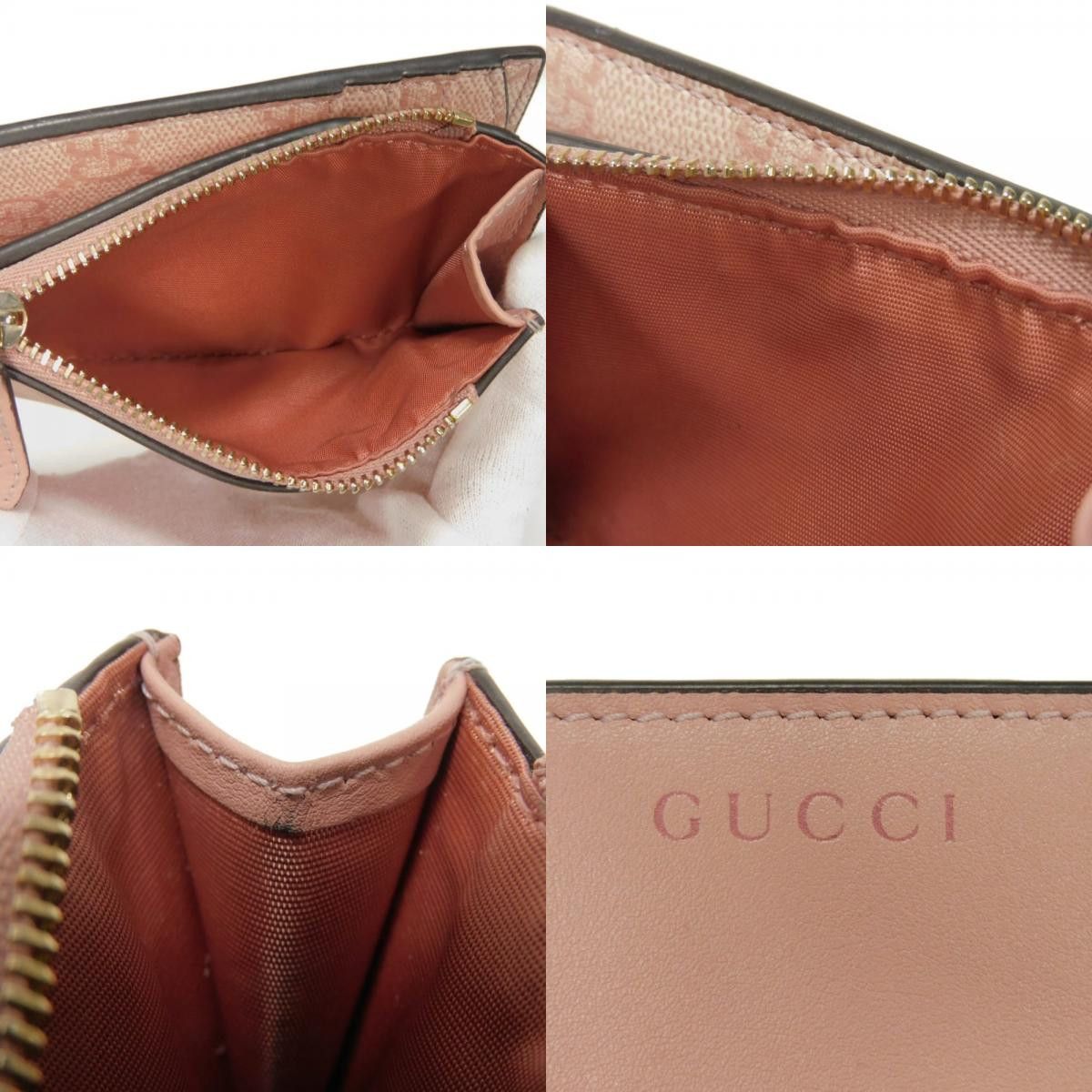 Gucci Gucci Gucci GG Emblem Smooth Leather Medium Zip Wallet Leather Short Wallet 826718AAEQ76941 DUTY FREE for USA Size ONE SIZE - 17 Thumbnail
