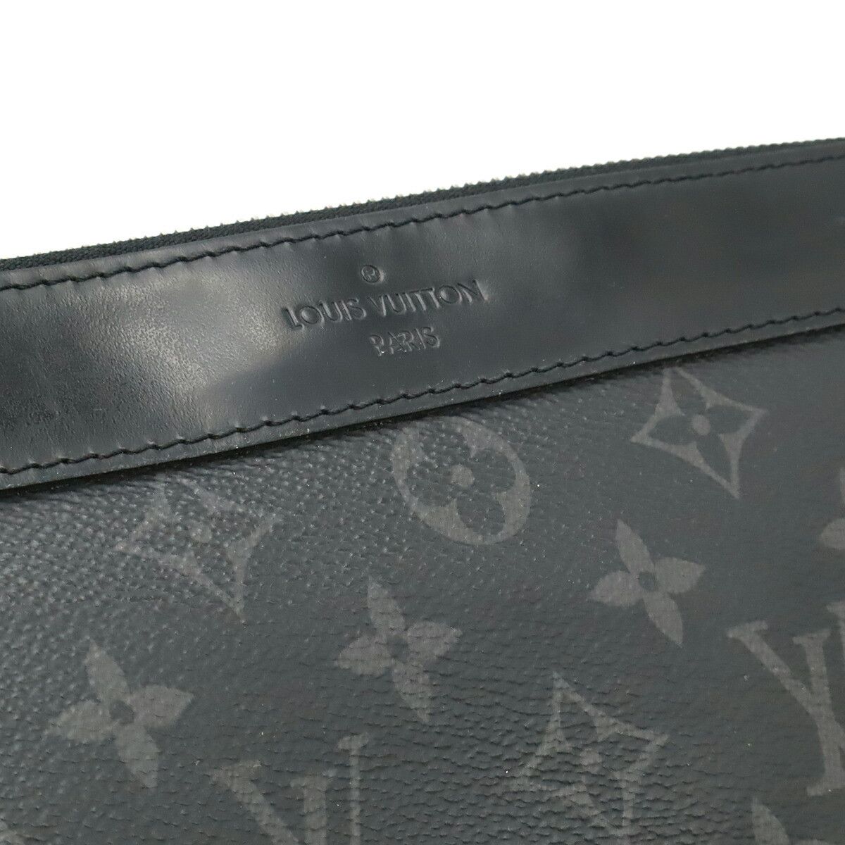 Louis Vuitton Louis Vuitton Louis Vuitton Pochette Discovery Monogram Eclipse Clutch Bag Textile Clutch Bag M62291 DUTY FREE for USA Size ONE SIZE - 7 Thumbnail