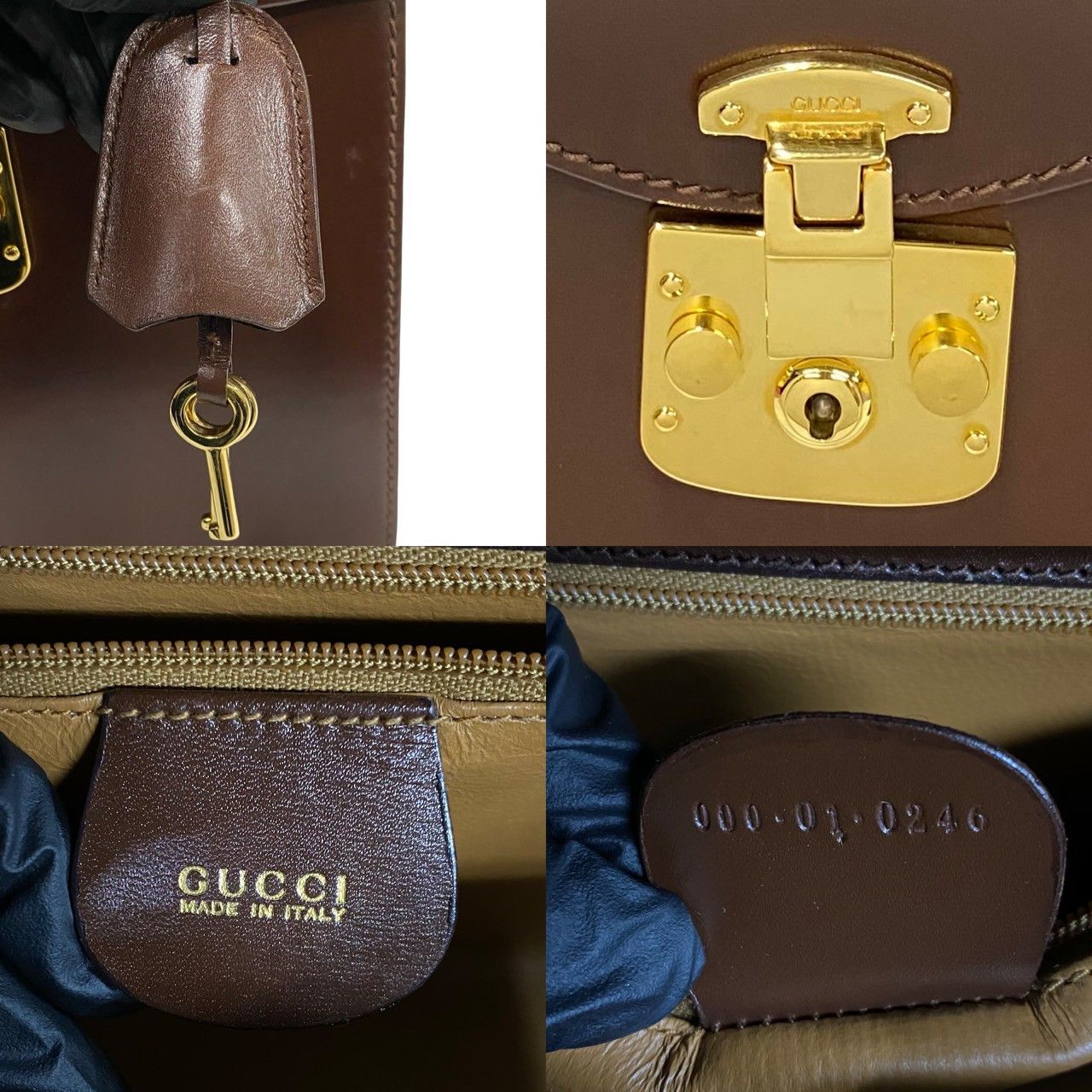 Gucci Gucci Gucci Leather Handbag Leather Handbag DUTY FREE for USA Size ONE SIZE - 4 Thumbnail