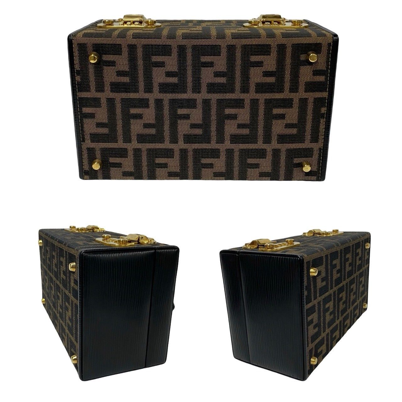 Fendi Fendi Fendi Zucca Canvas Leather 2way Bag Textile Vanity Bag DUTY FREE for USA Size ONE SIZE - 7 Thumbnail