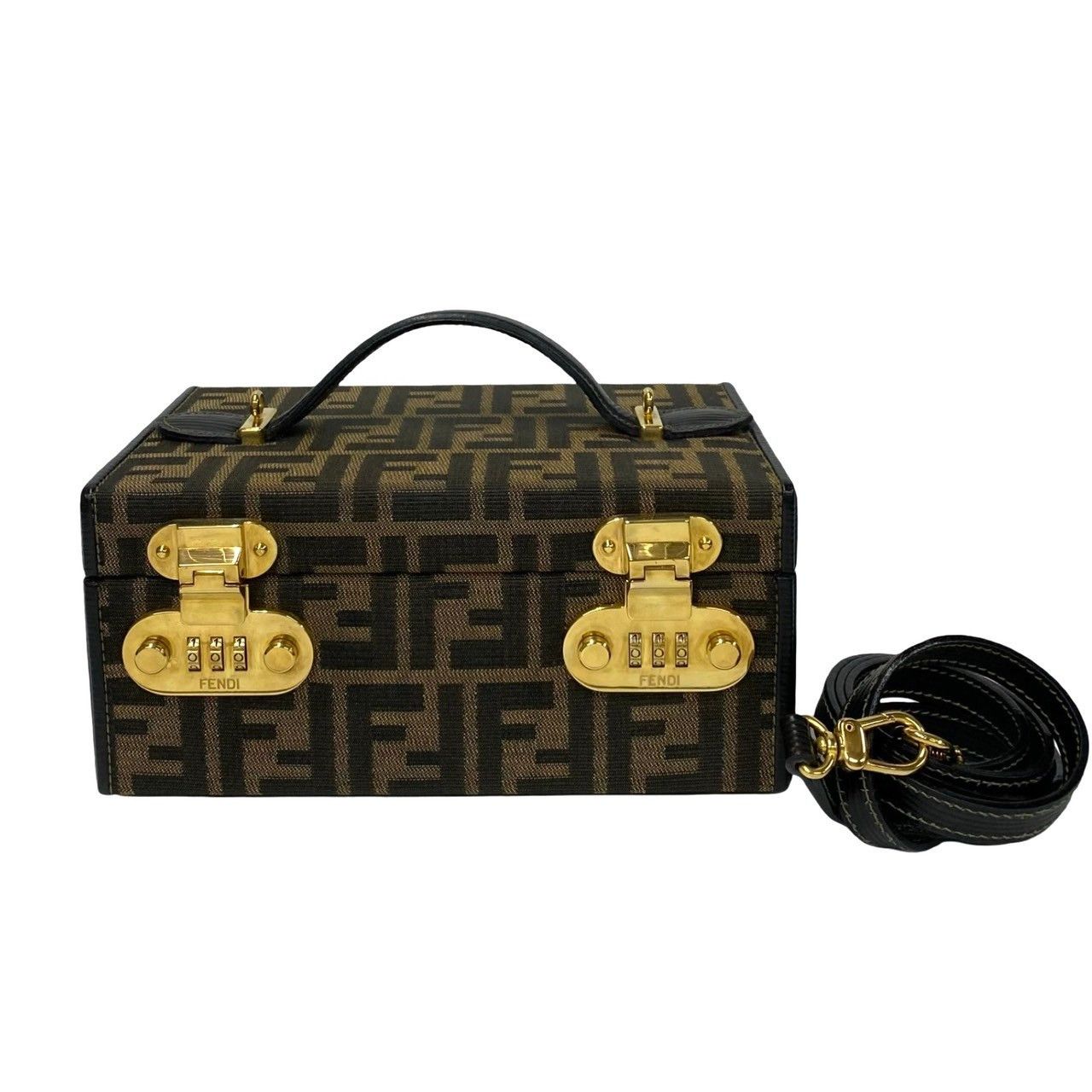Fendi Fendi Fendi Zucca Canvas Leather 2way Bag Textile Vanity Bag DUTY FREE for USA Size ONE SIZE - 2 Thumbnail