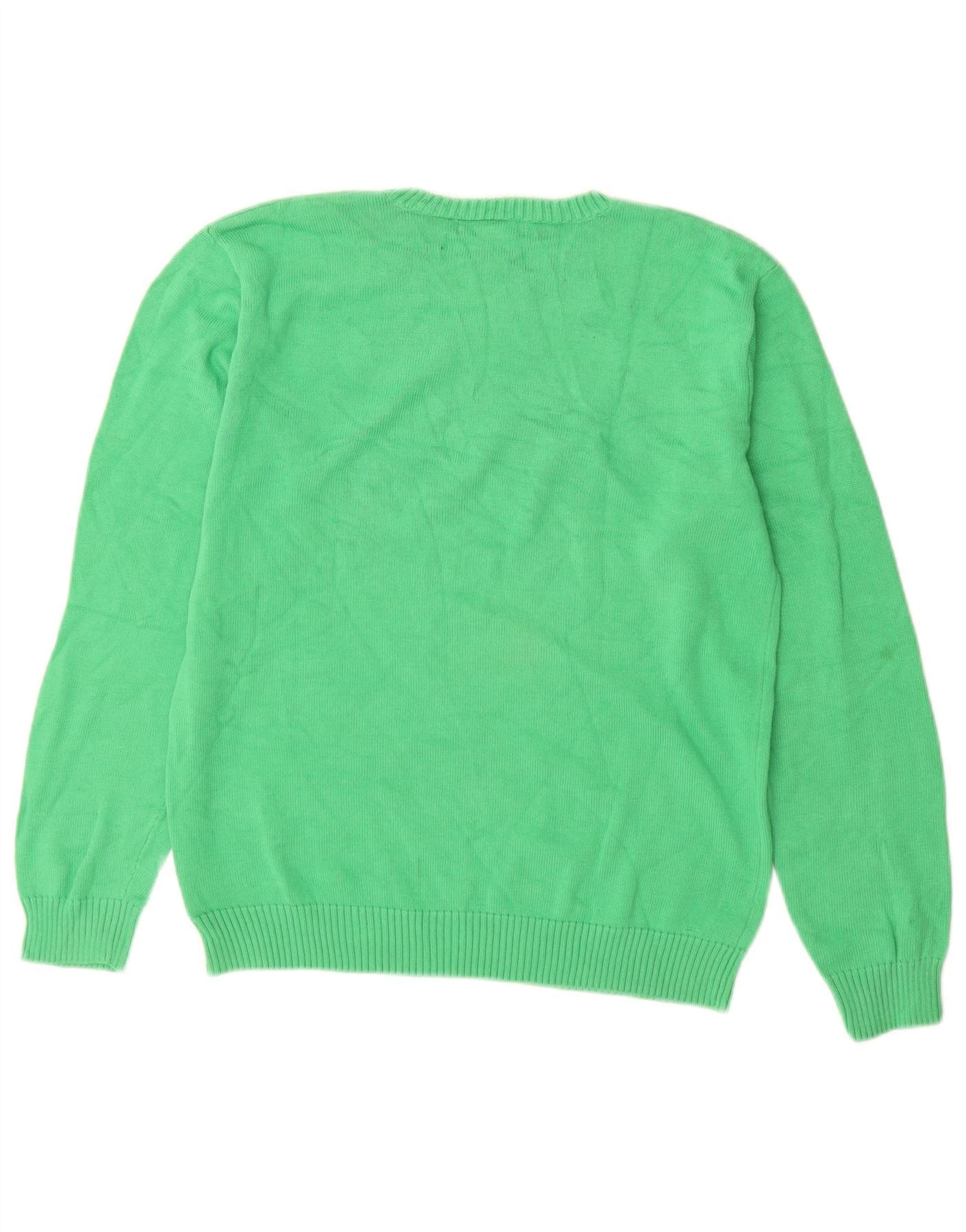 Polo Ralph Lauren Boys Crew Neck Jumper Sweater 15-16 Years XL Green Cotton Size ONE SIZE - 2 Thumbnail