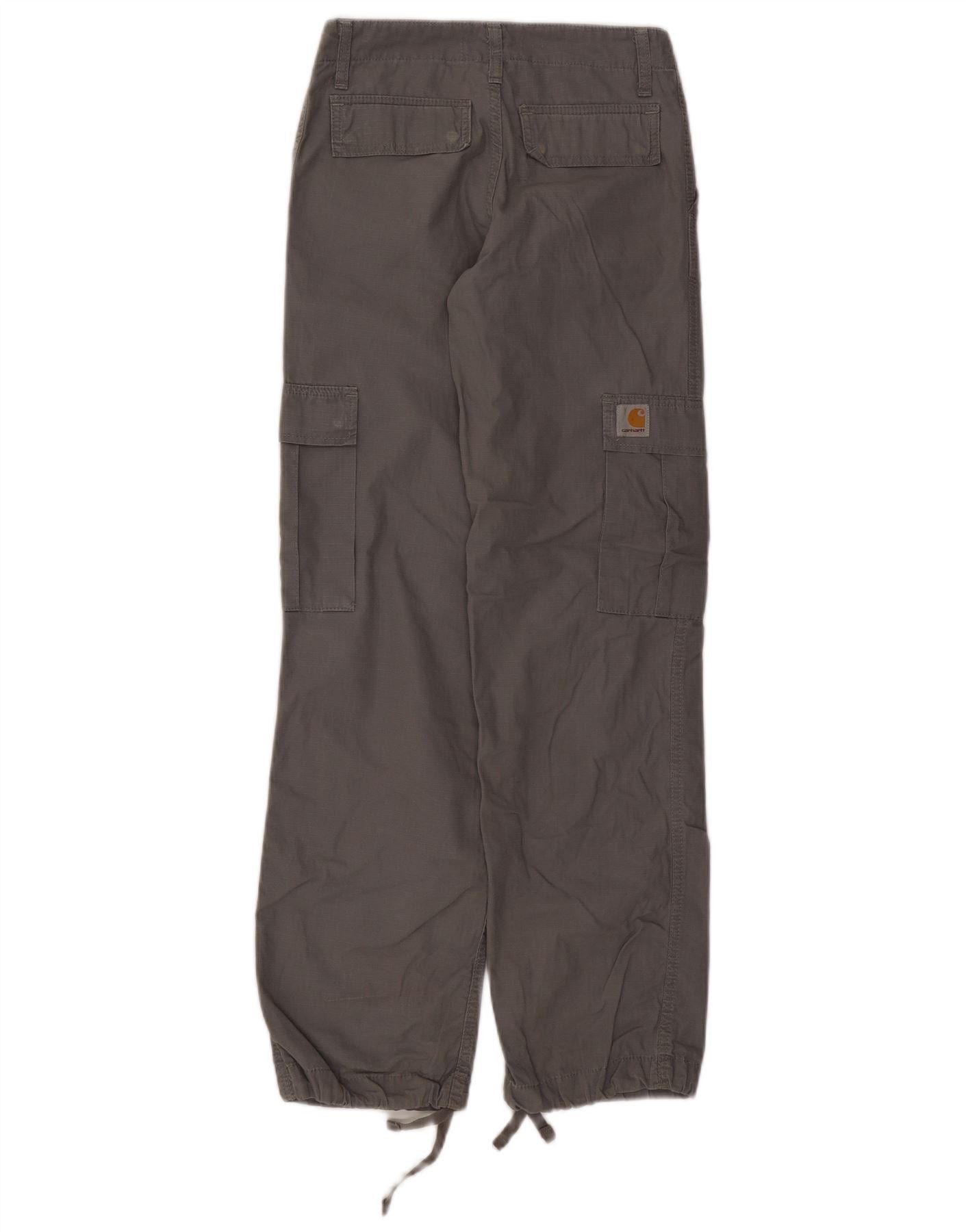 Carhartt Womens Straight Cargo Trousers W24 L31 Grey Cotton Size 42" / US 20 - 2 Thumbnail