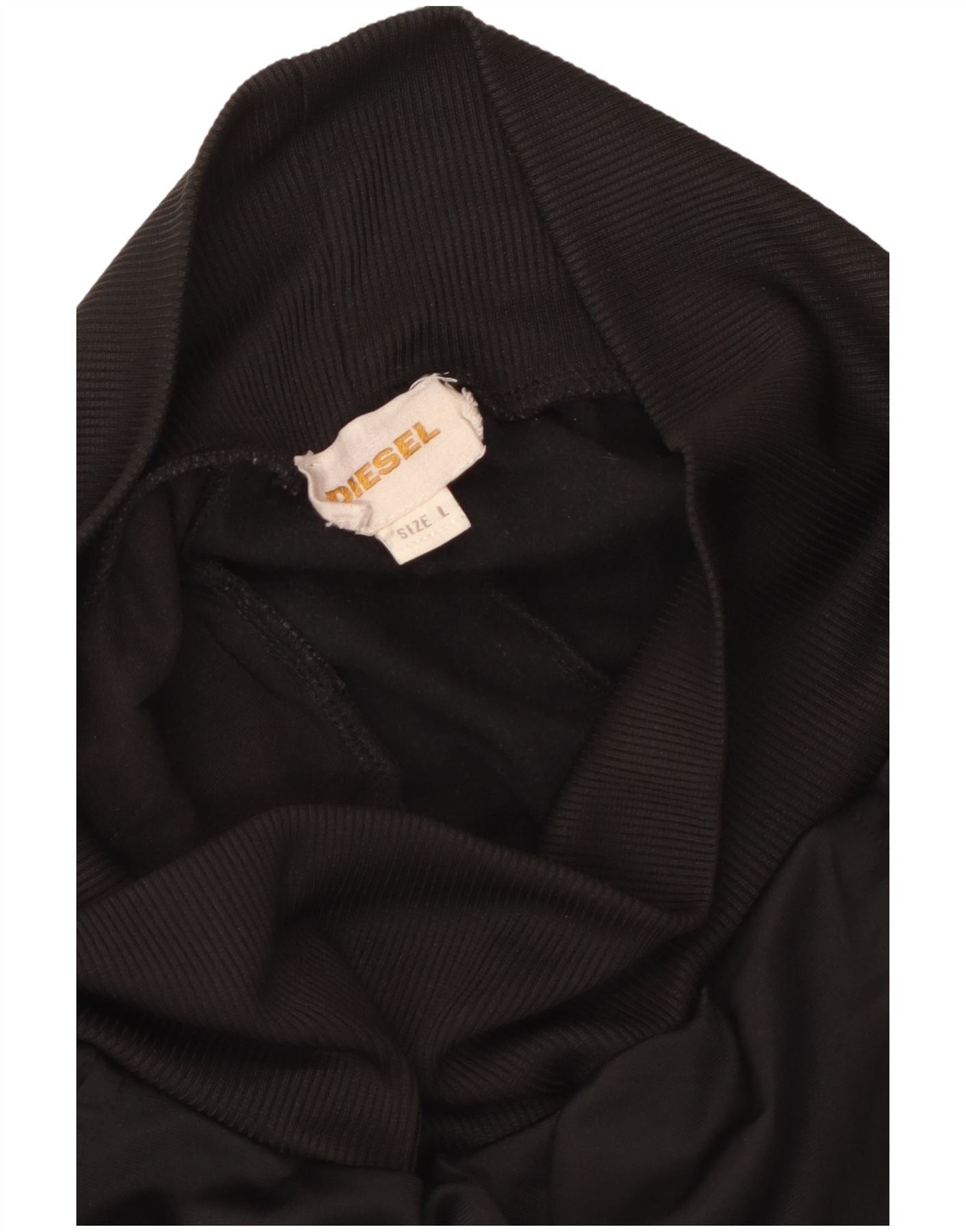 Diesel Womens High Waist Tracksuit Trousers UK 16 Large Black Size 34" / US 12 / IT 48 - 3 Thumbnail