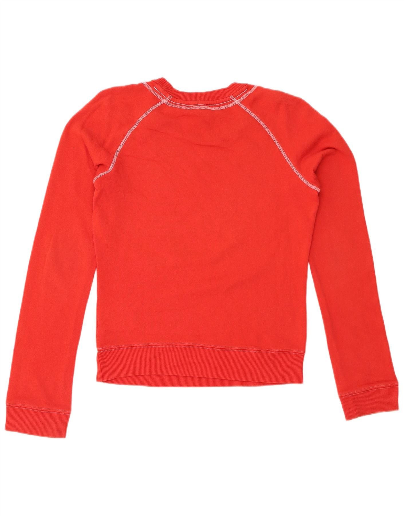 Diesel Womens Graphic Sweatshirt Jumper UK 10 Small Red Cotton Size XS / US 0-2 / IT 36-38 - 2 Thumbnail