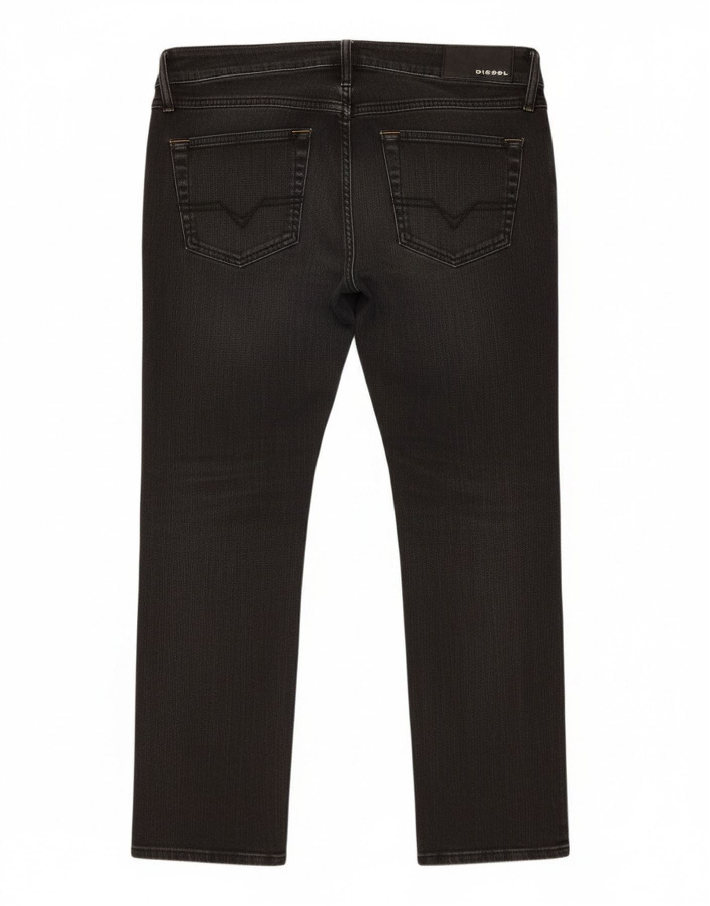 Diesel Womens Matic Stretch Straight Jeans W31 L26 Black Cotton Size 42" / US 20 - 2 Thumbnail