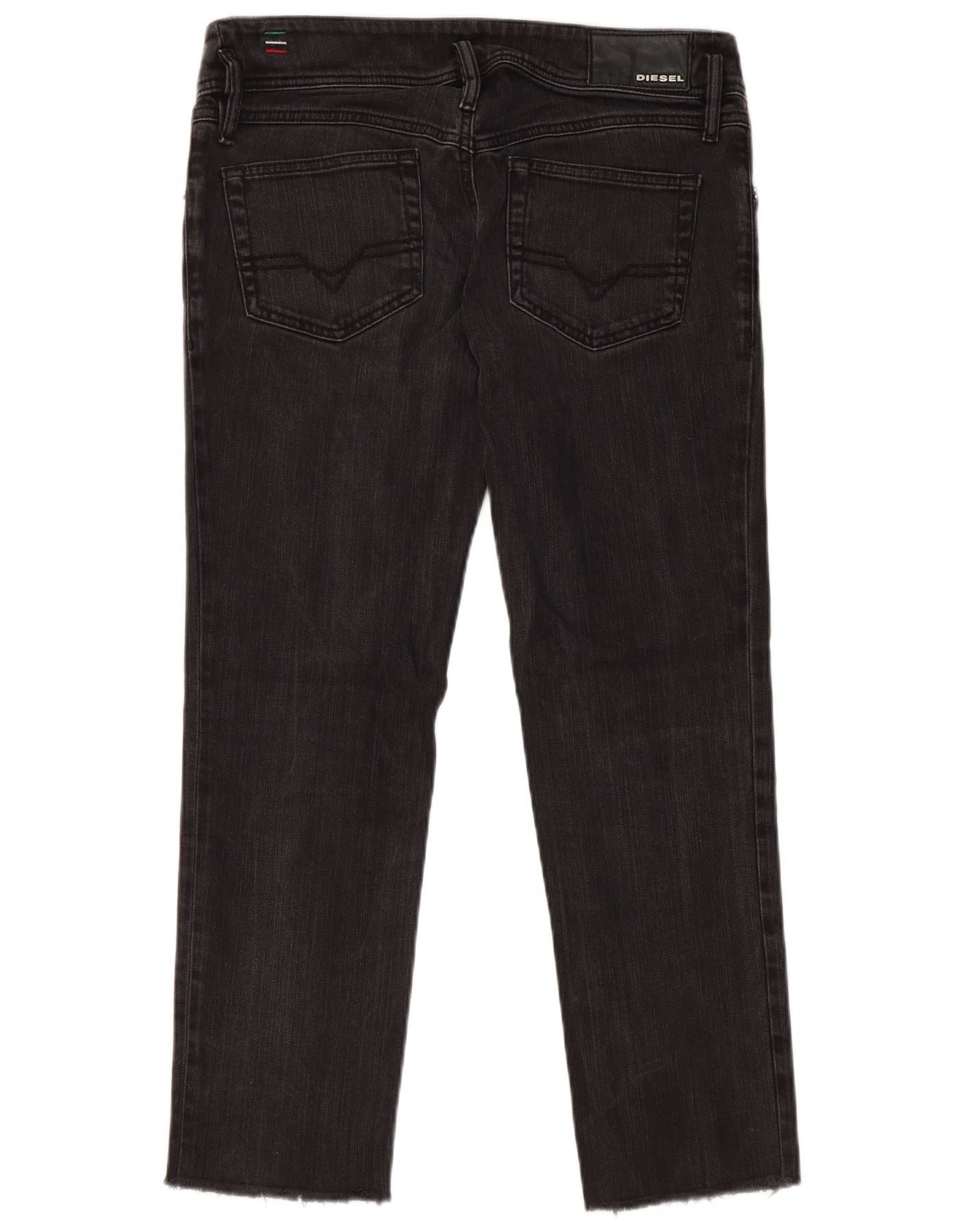 Diesel Womens Matic Stretch Straight Jeans W31 L26 Black Cotton Size 42" / US 20 - 4 Thumbnail