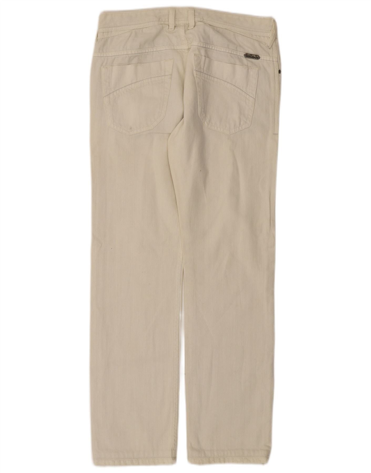 Diesel Womens Iakop Regular Slim Tapered Jeans W31 L29 White Cotton Size 42" / US 20 - 2 Thumbnail